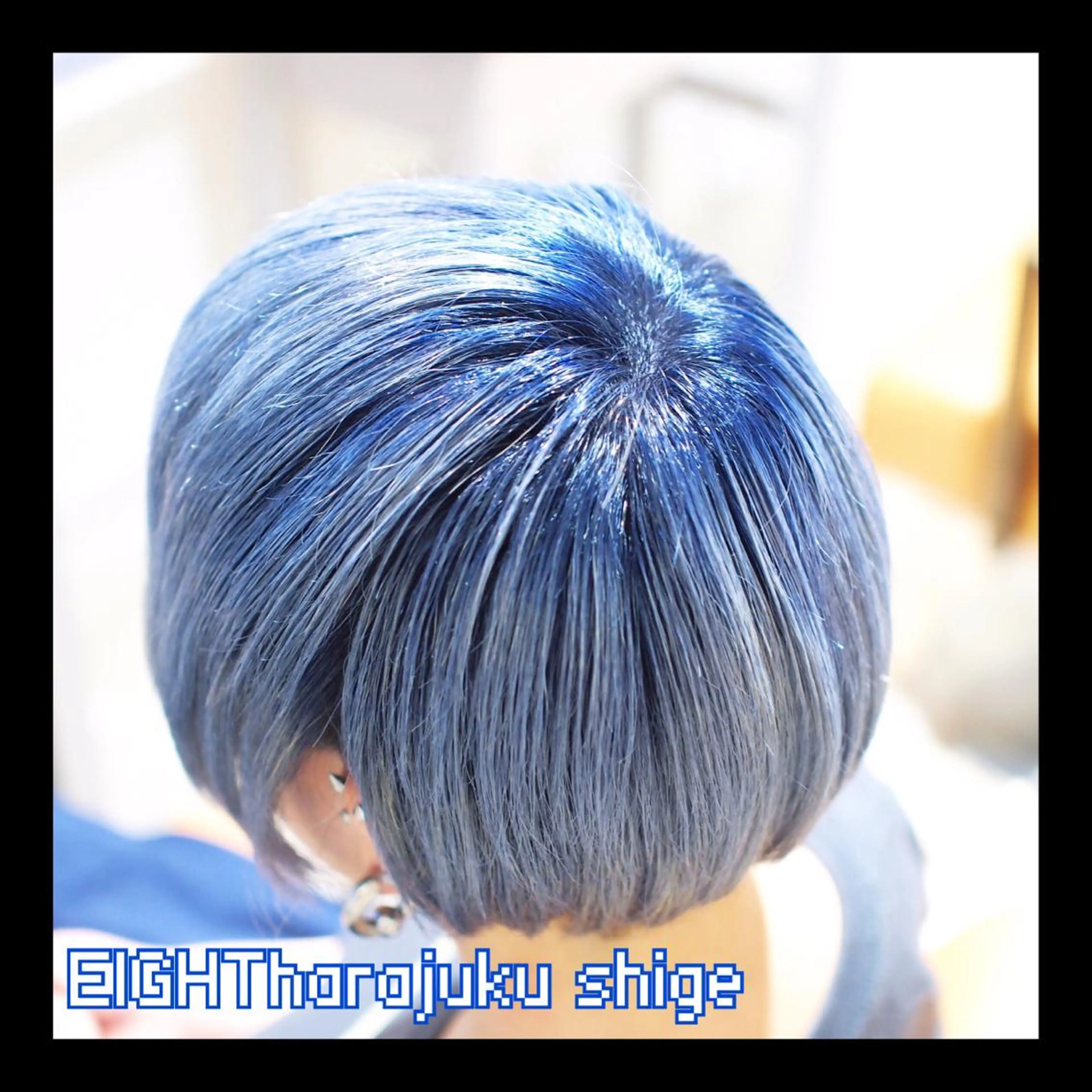 ショート カラー ブルーカラー グラデーションカラー 及川シゲル 髪質改善講師のヘアスタイル