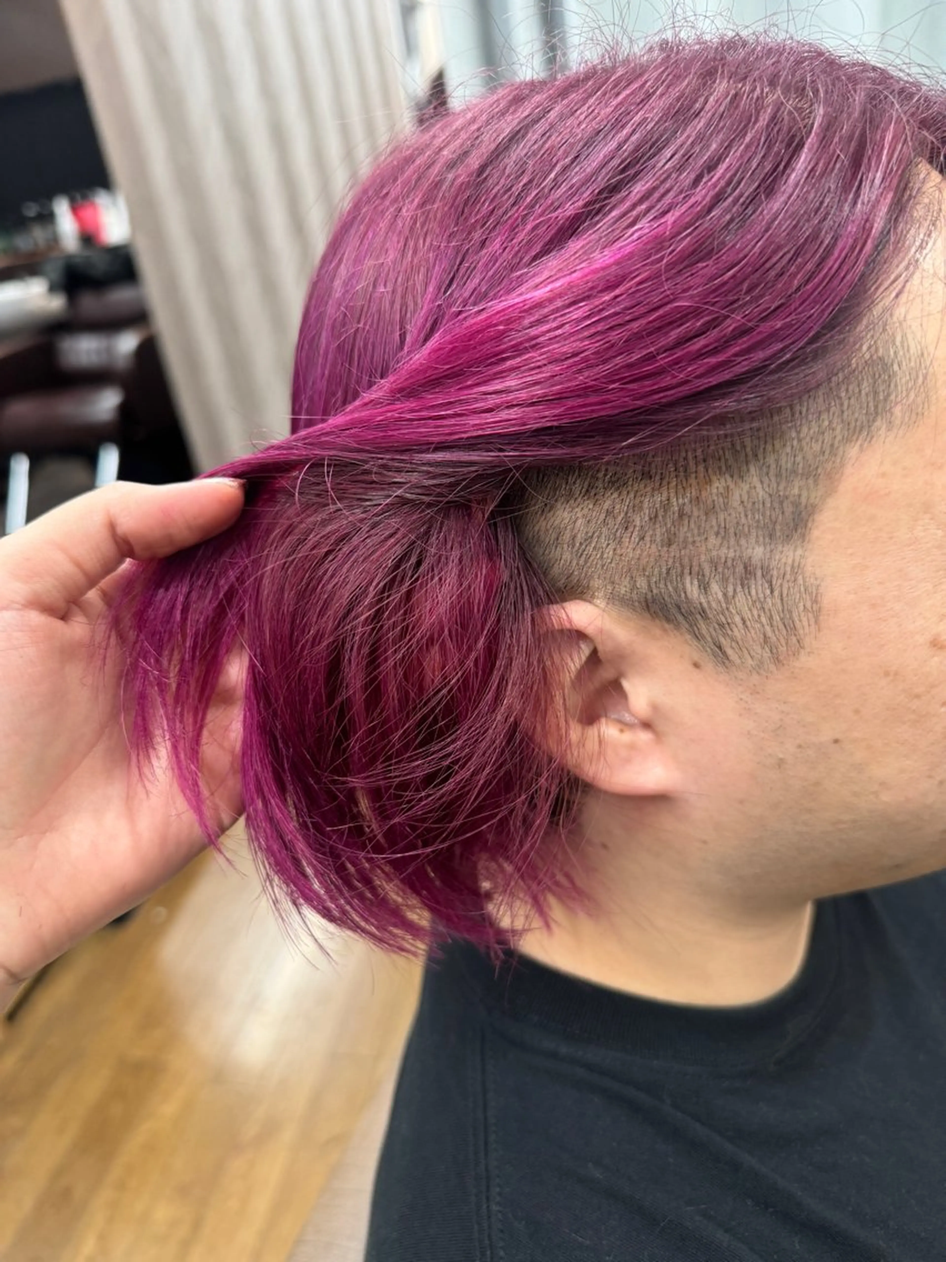 ショート カラー メンズ メンズブリーチ ブリーチ ピンクカラー カット ヘアカラー トリートメント TELA HAIR 幕張本郷店　澤田のヘアスタイル