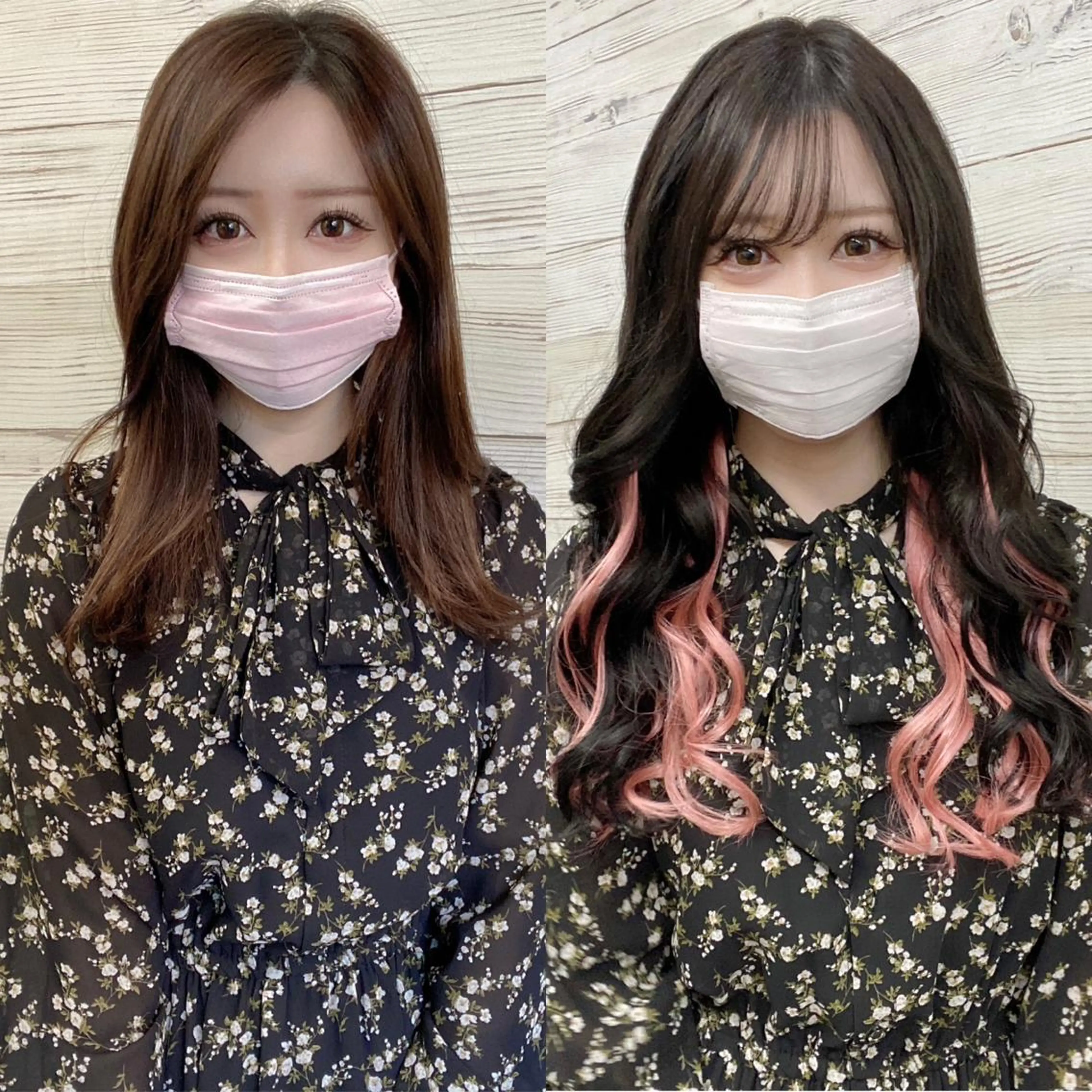 ショート カラー ヘアアレンジ ショートボブ 編み込みエクステ シールエクステ バレイヤージュ ベージュカラー LAVENDIA 初音のヘアスタイル