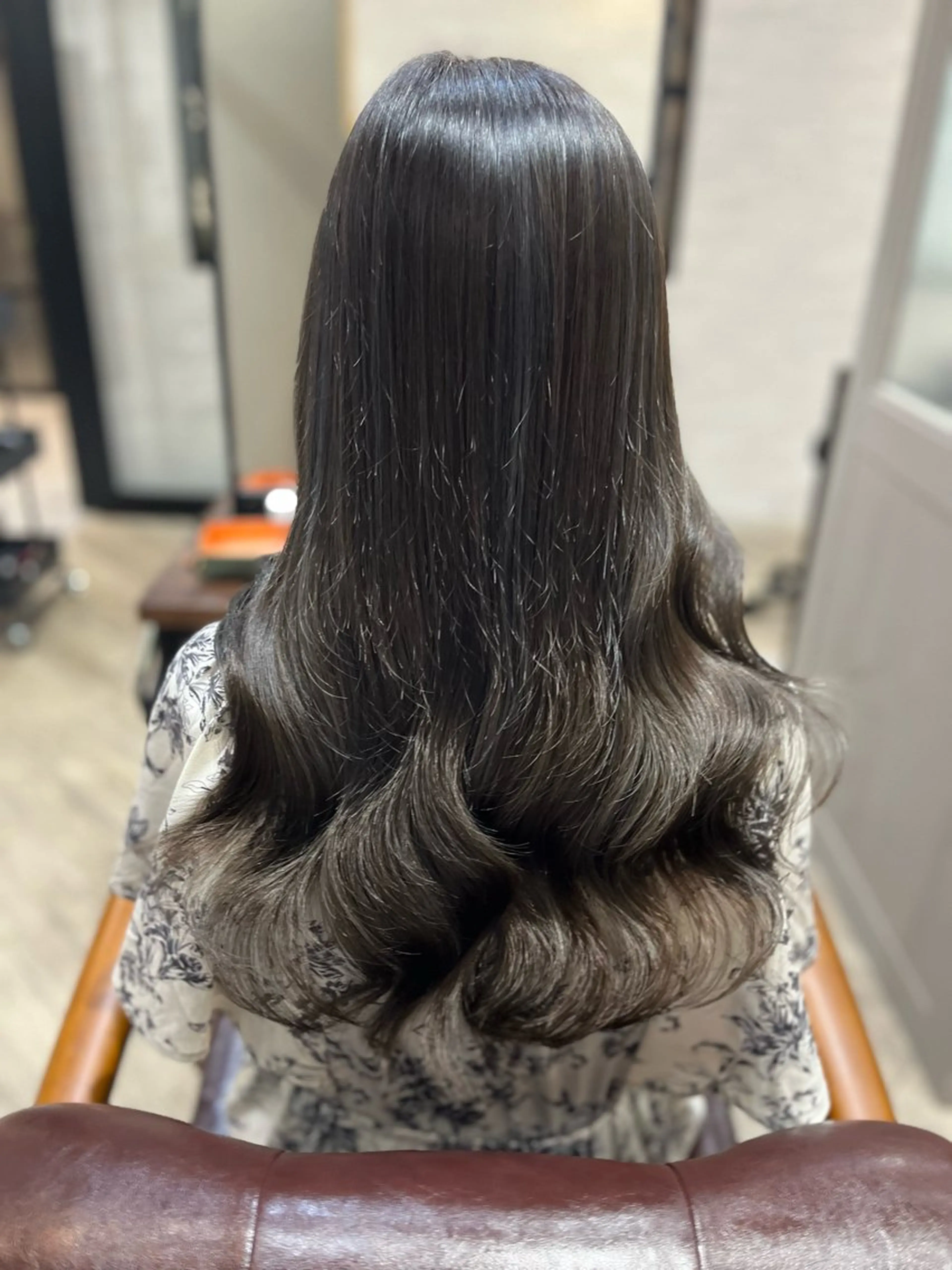 ロング カラー ブルーカラー ブルーグレー ブルーグレージュ グレージュ カット ヘアカラー トリートメント 🫧ぷる艶カラー🫧 Yuubi🦩のヘアスタイル