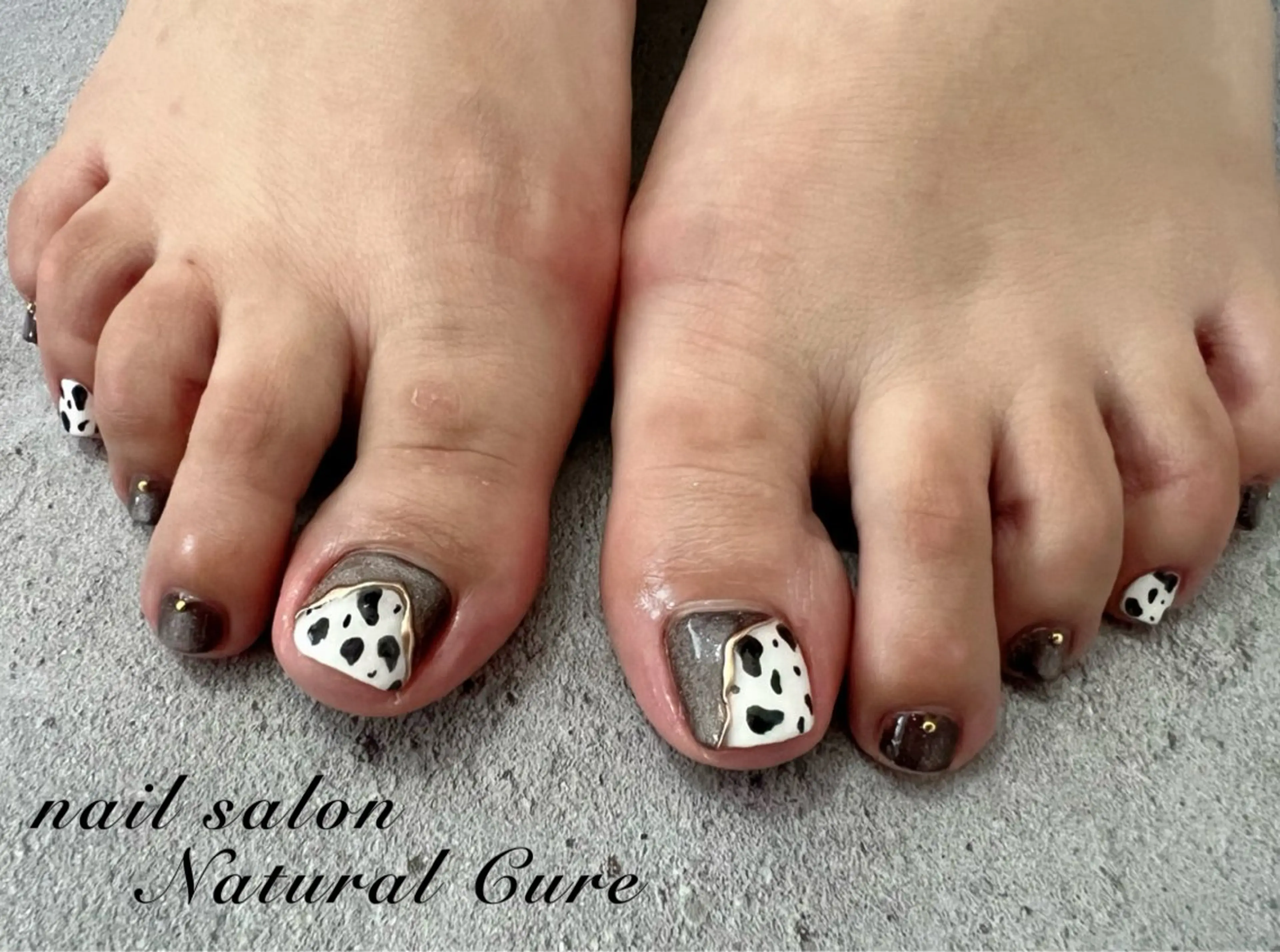 フットネイル 持ち込みデザインコース ¥7500~¥9000の写真