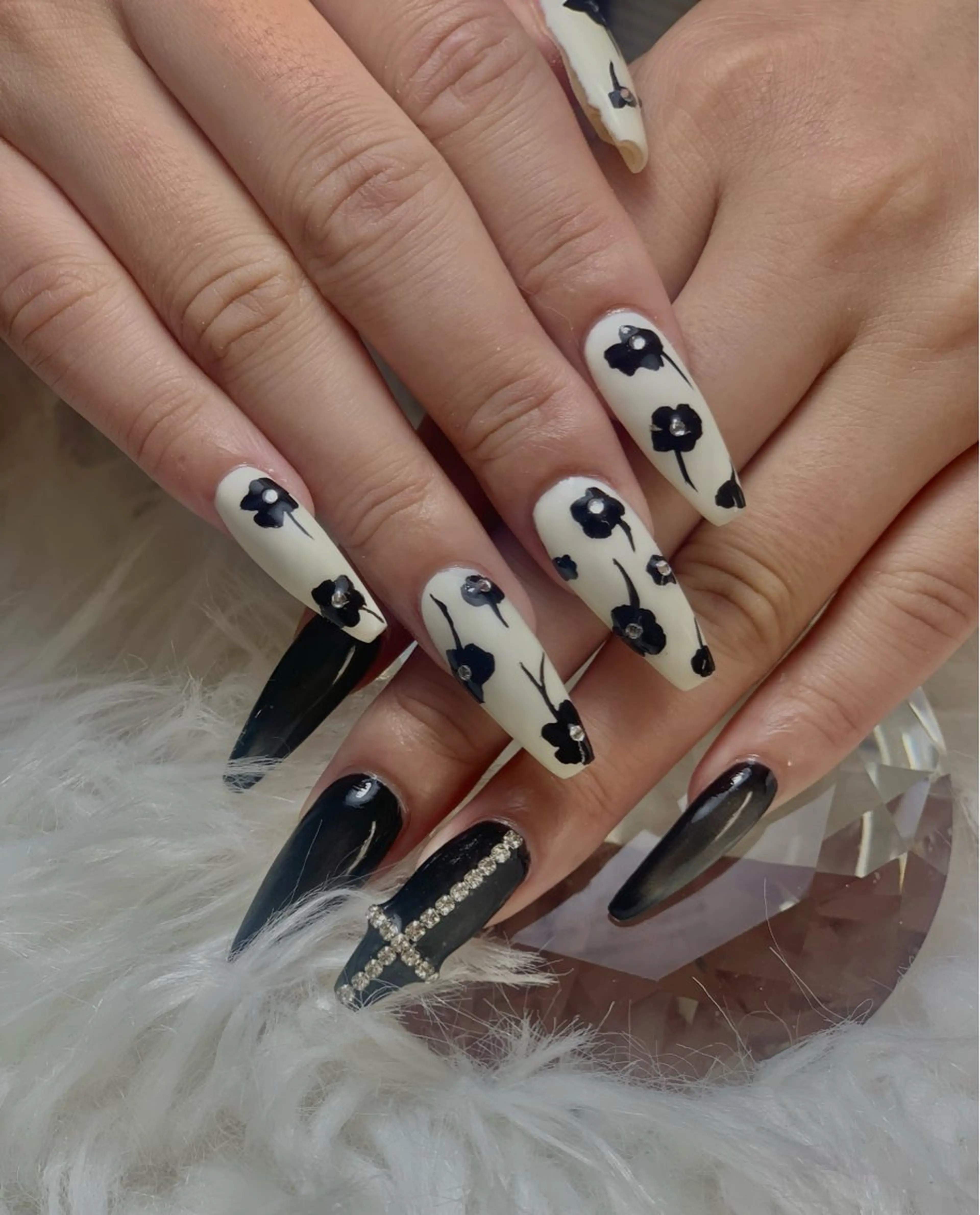 ネイル アートネイル オーロラネイル チークネイル 長さ出し フットネイル ハンドネイル 銀河_ Chan nailsのネイルデザイン