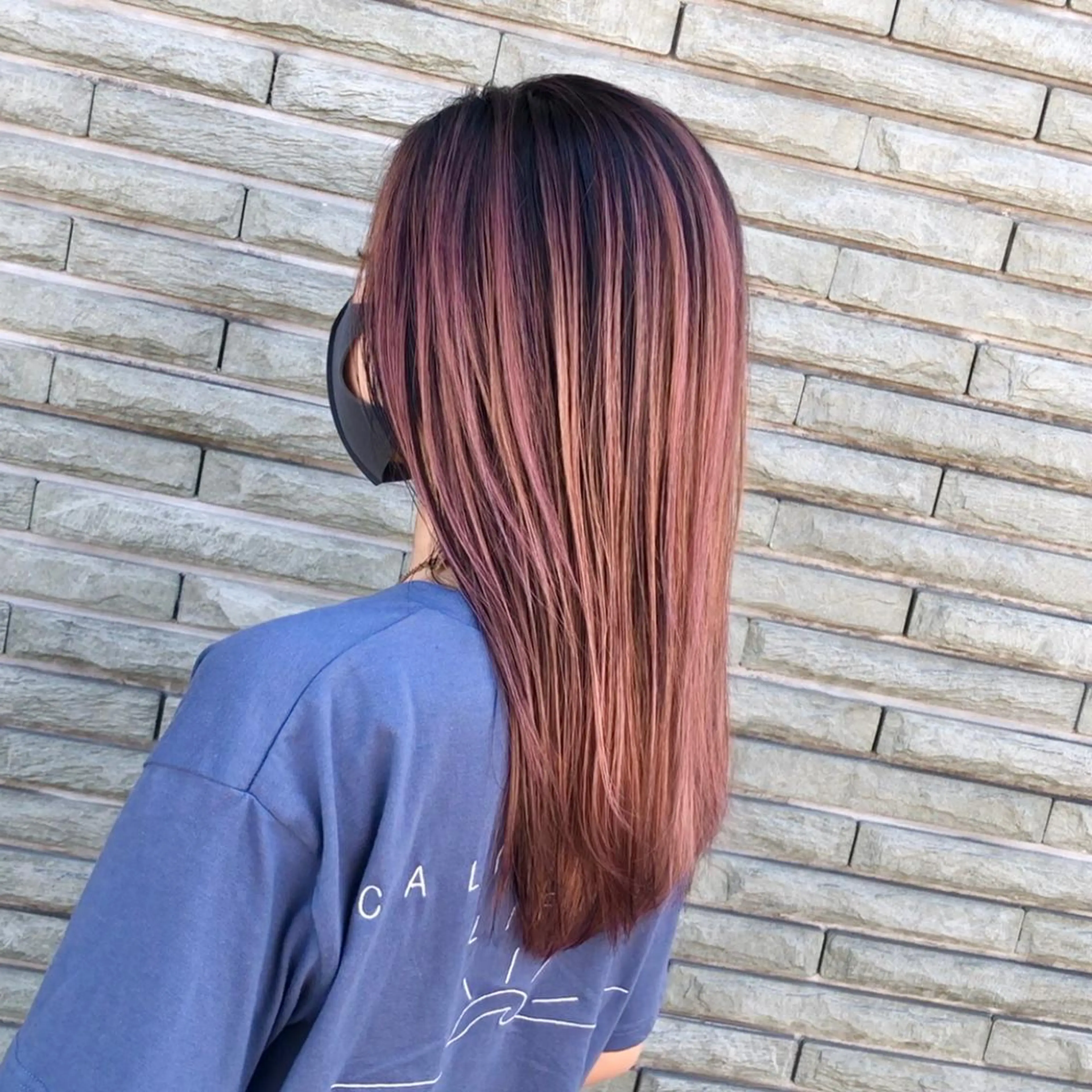 ロング カラー ショートボブ シールエクステ バレイヤージュ ブリーチ デザインカラー アンドウ ユウ/ レイヤーカット/韓国のヘアスタイル