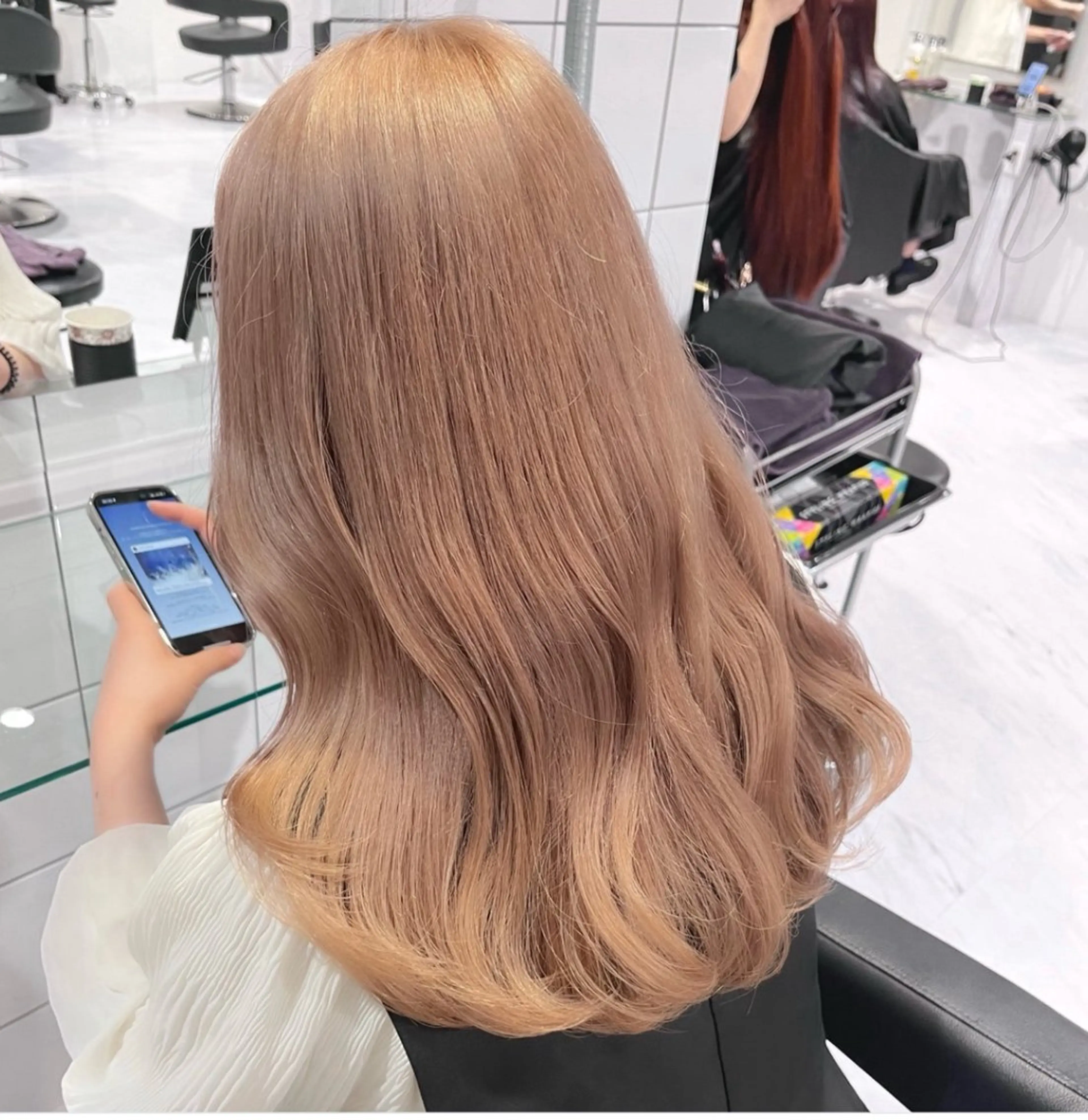 セミロング カラー ヘアカラー トリートメント ヘッドスパ ヘアセット 🫧うる艶トレンド 🫧透明感カラーのヘアスタイル