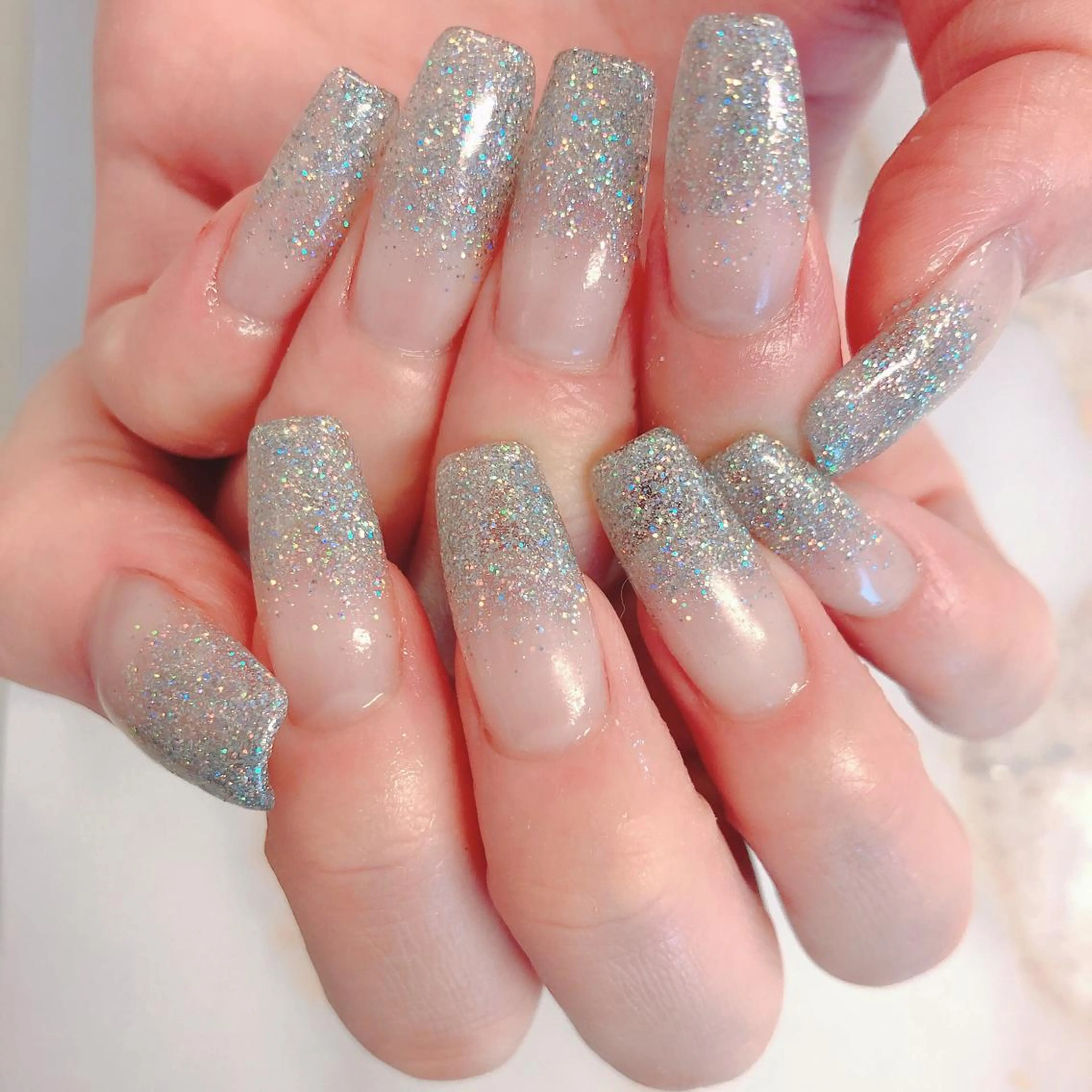 ネイル オーロラネイル グラデーション ラメ(グリッター) ラメグラデーション スカルプネイル ono megumiのネイルデザイン