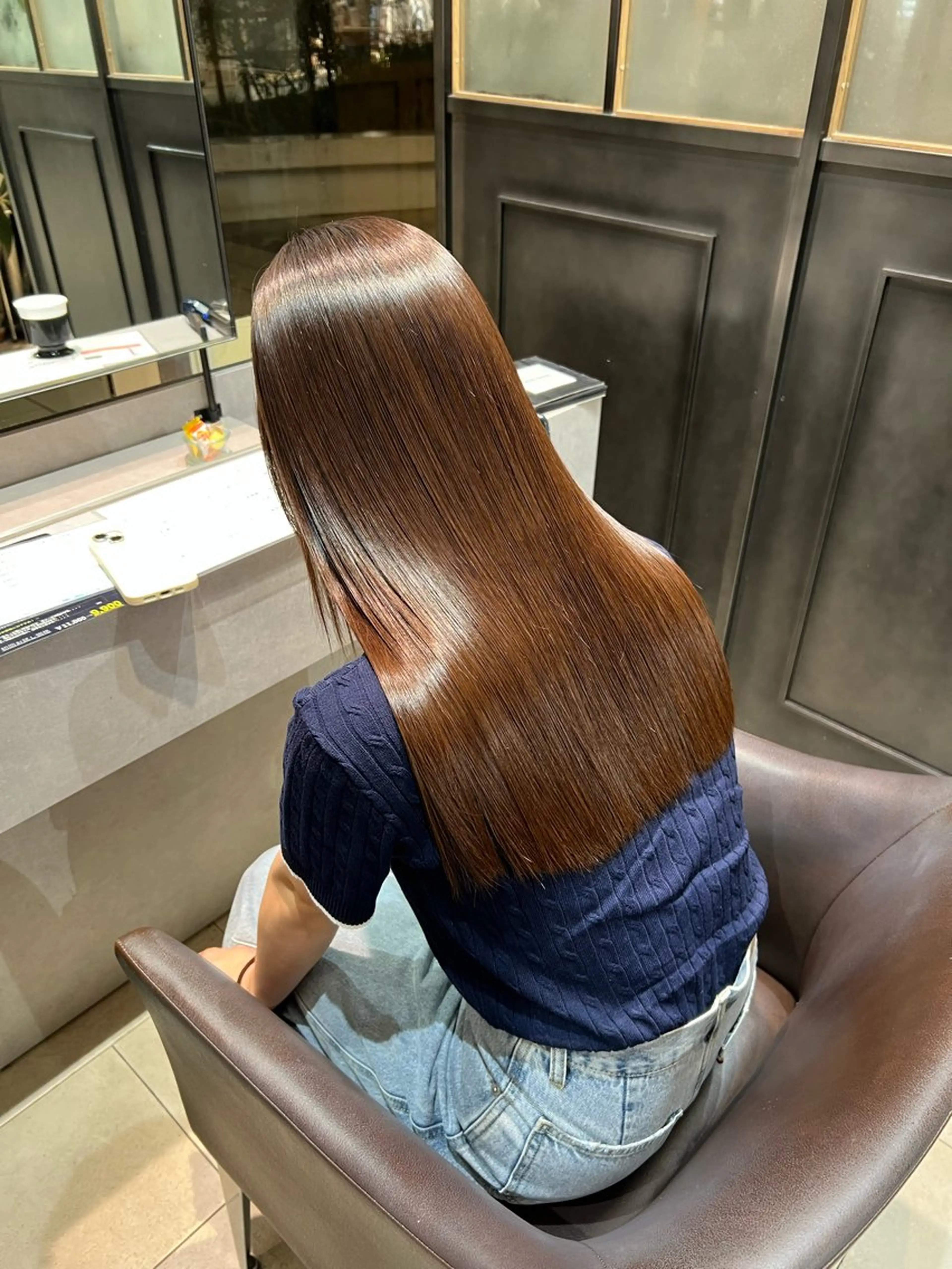 ロング パーマ 髪質改善 酸性ストレート ストレートパーマ カット 縮毛矯正 🫧Ai/ ロロネー森ノ宮💖のヘアスタイル