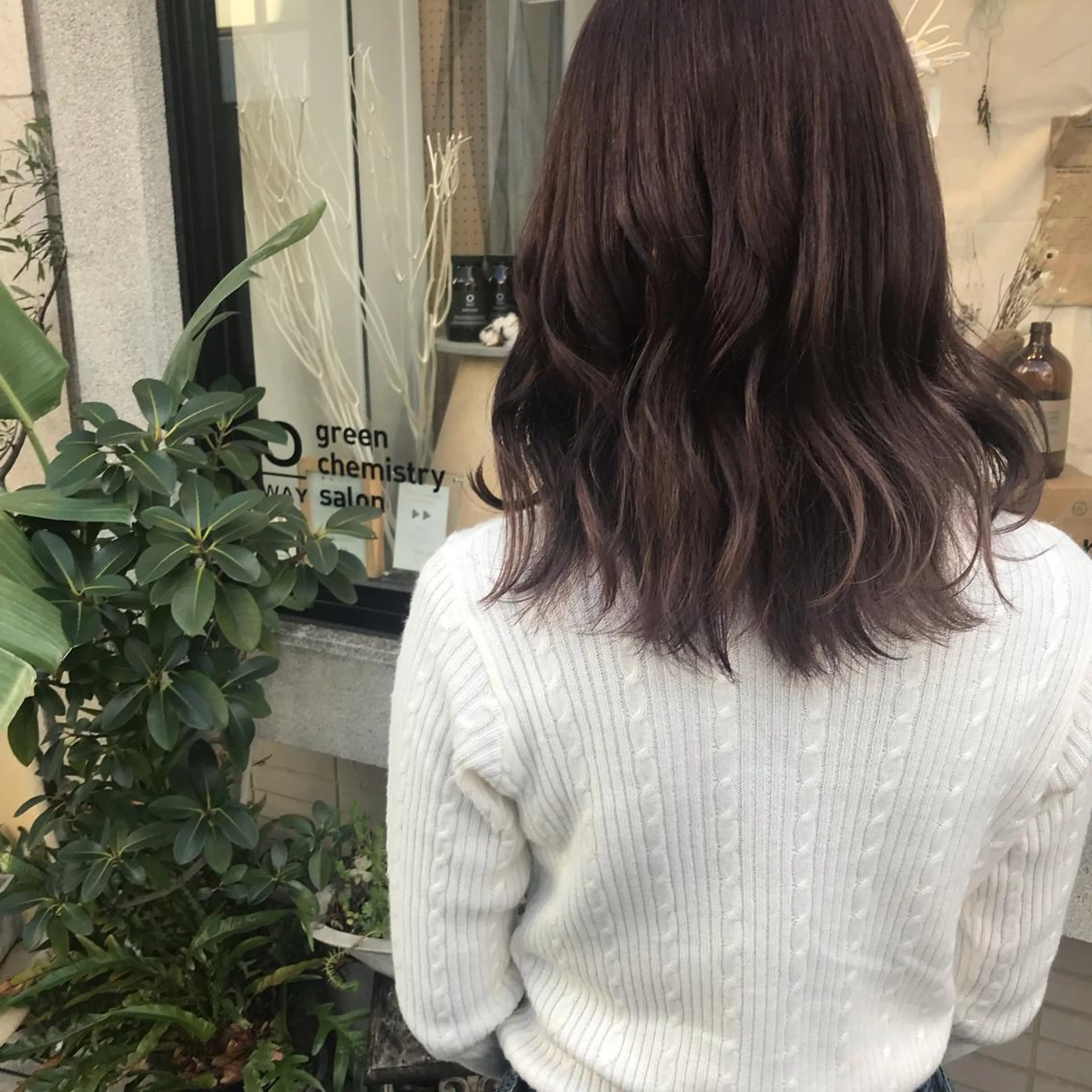 セミロング カット ヘアカラー トリートメント 艶髪color💎髪 質改善ストレート大吉のヘアスタイル