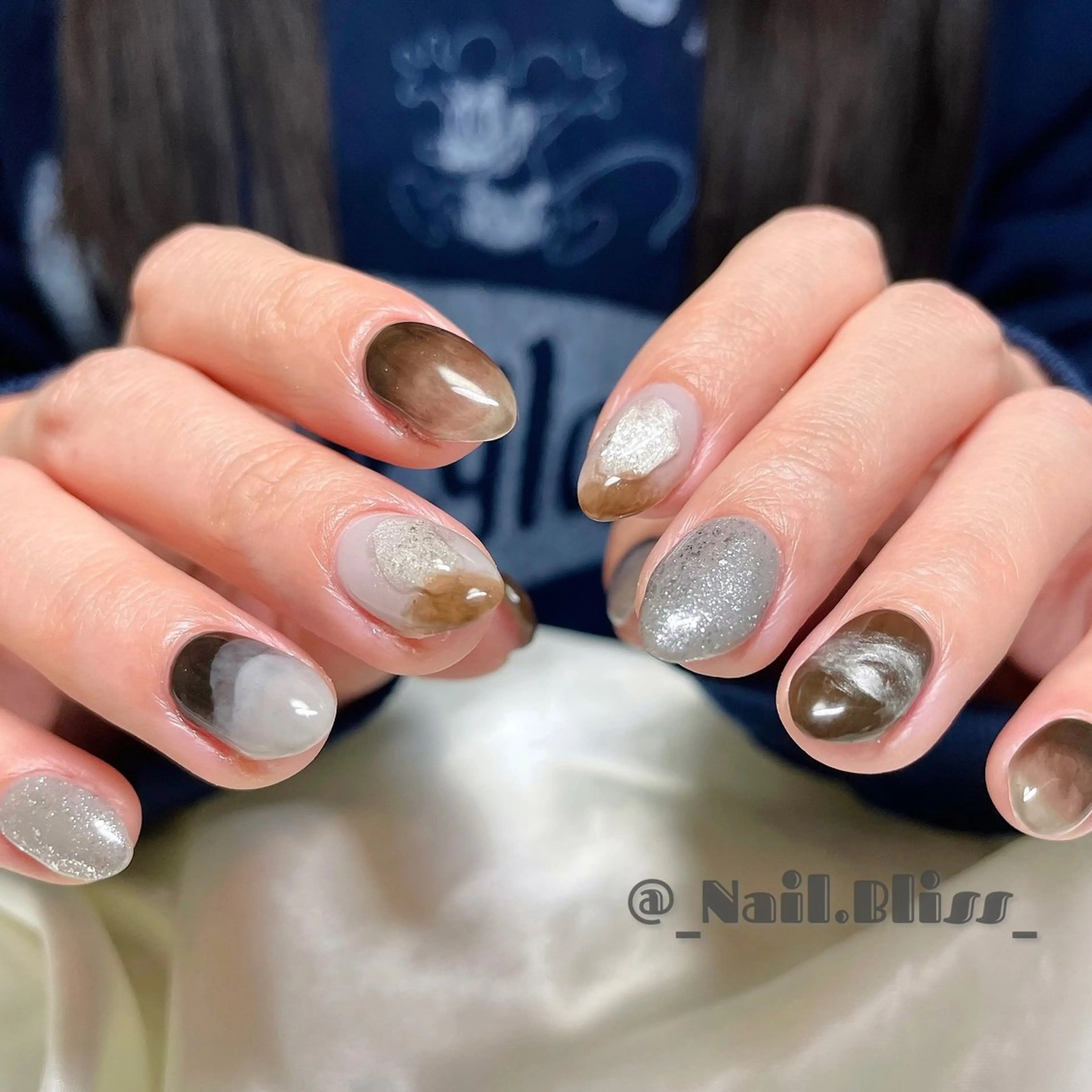 ネイル 持ち込み ニュアンスネイル ハンドネイル NAIL BLISSのネイルデザイン