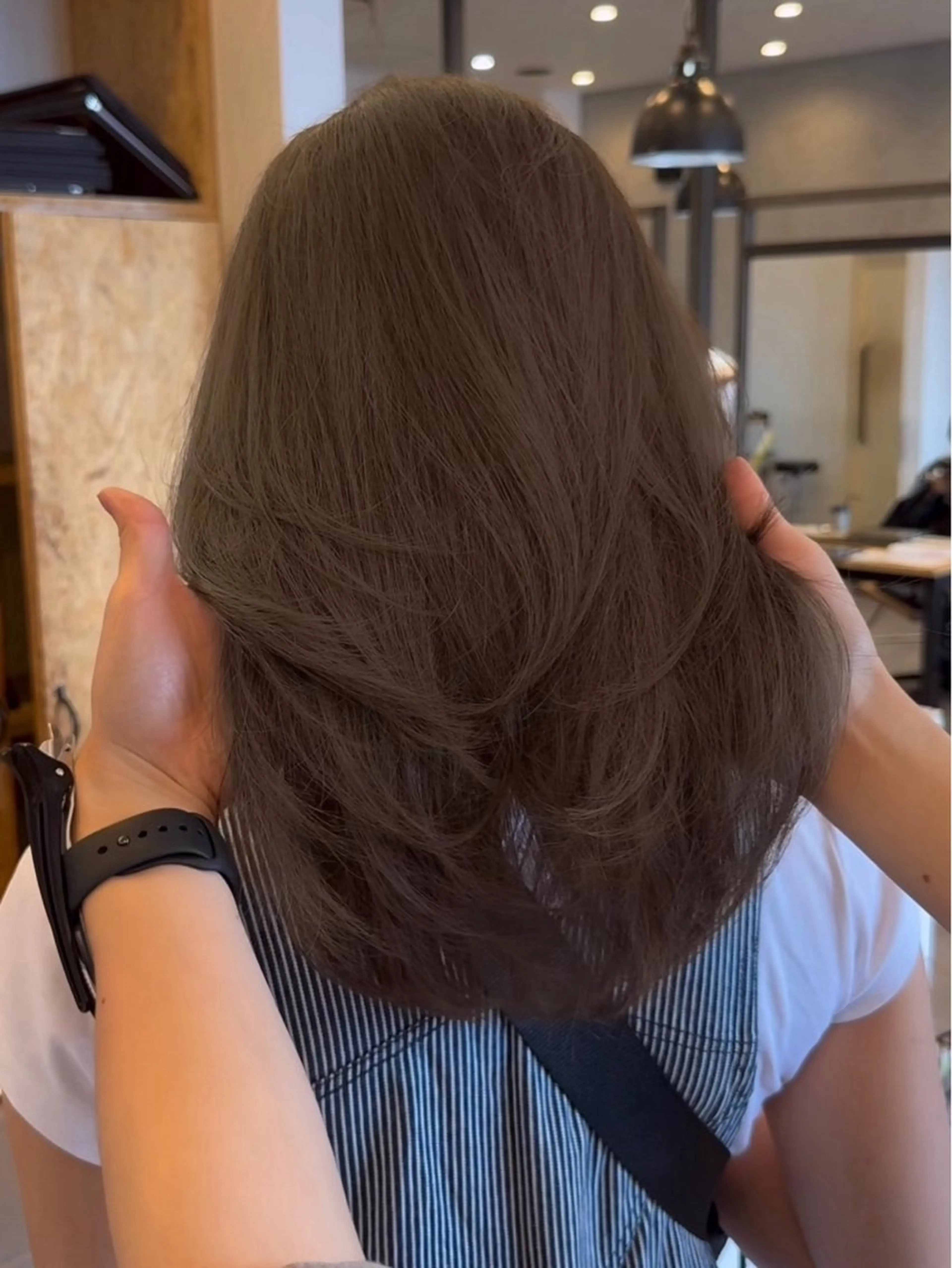 セミロング カット ヘアカラー トリートメント ボブ/透明感カラー 長岡/三浦めい🌟のヘアスタイル