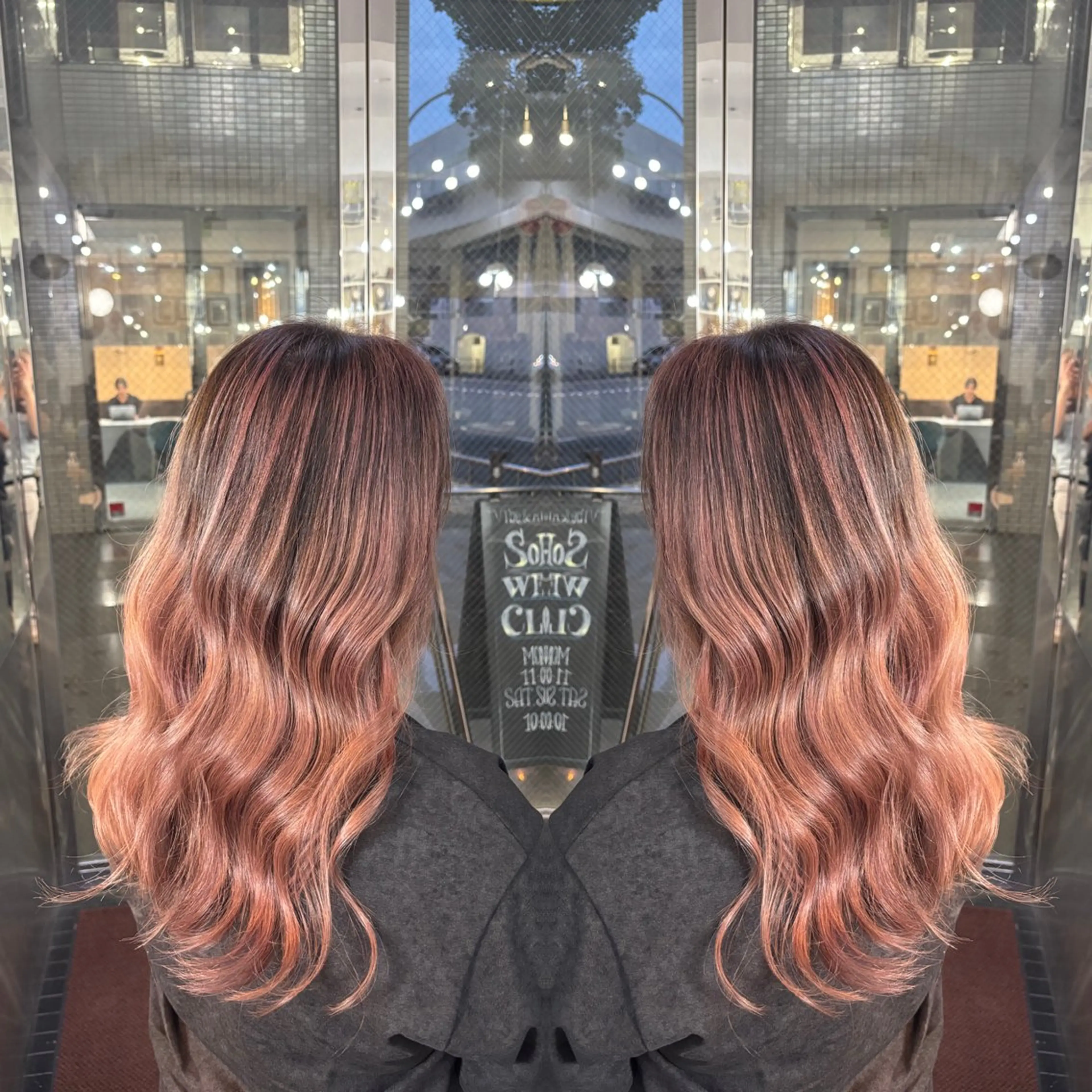 セミロング カラー 💎ハイトーン/艶 カラー モエカ💎のヘアスタイル