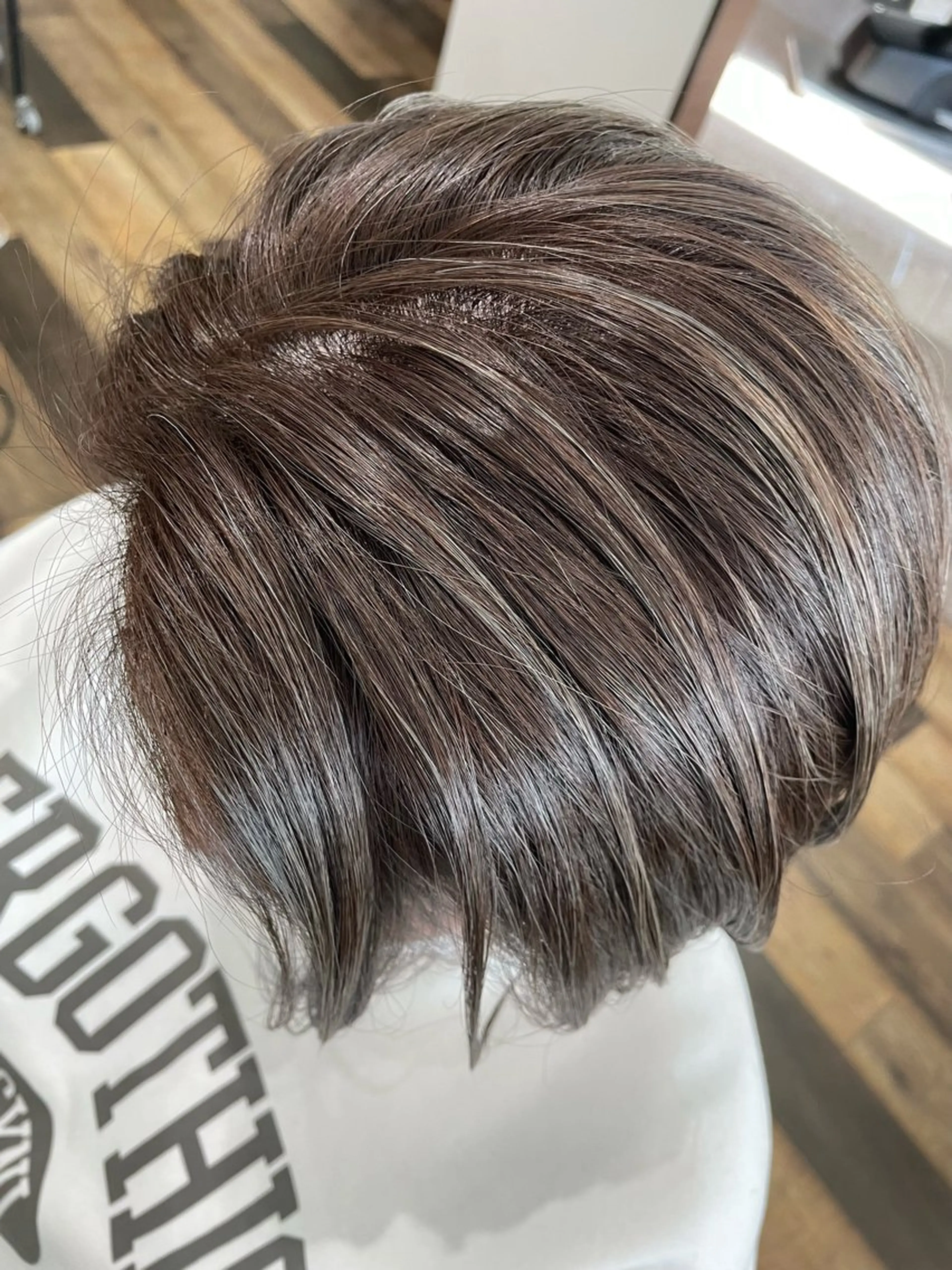 ショート カラー アッシュ ハイライトカラー ハイライト カット ヘアカラー トリートメント 白髪ぼかし ハイライト専門/大嶋のヘアスタイル