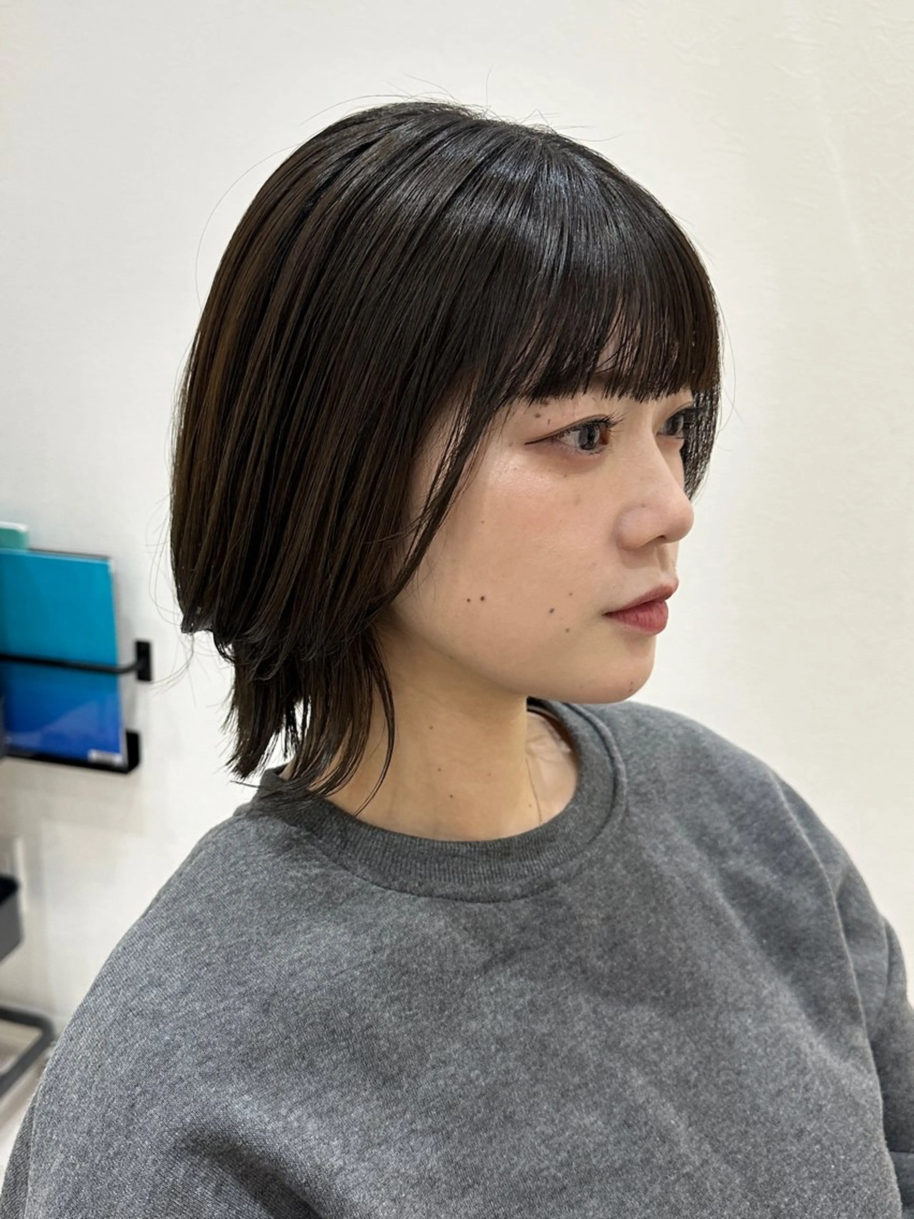 ミディアム カラー アッシュ ベージュカラー ブラウンカラー 透明感カラー グレージュ 福田 れん/個室 ReFa認定サロンのヘアスタイル