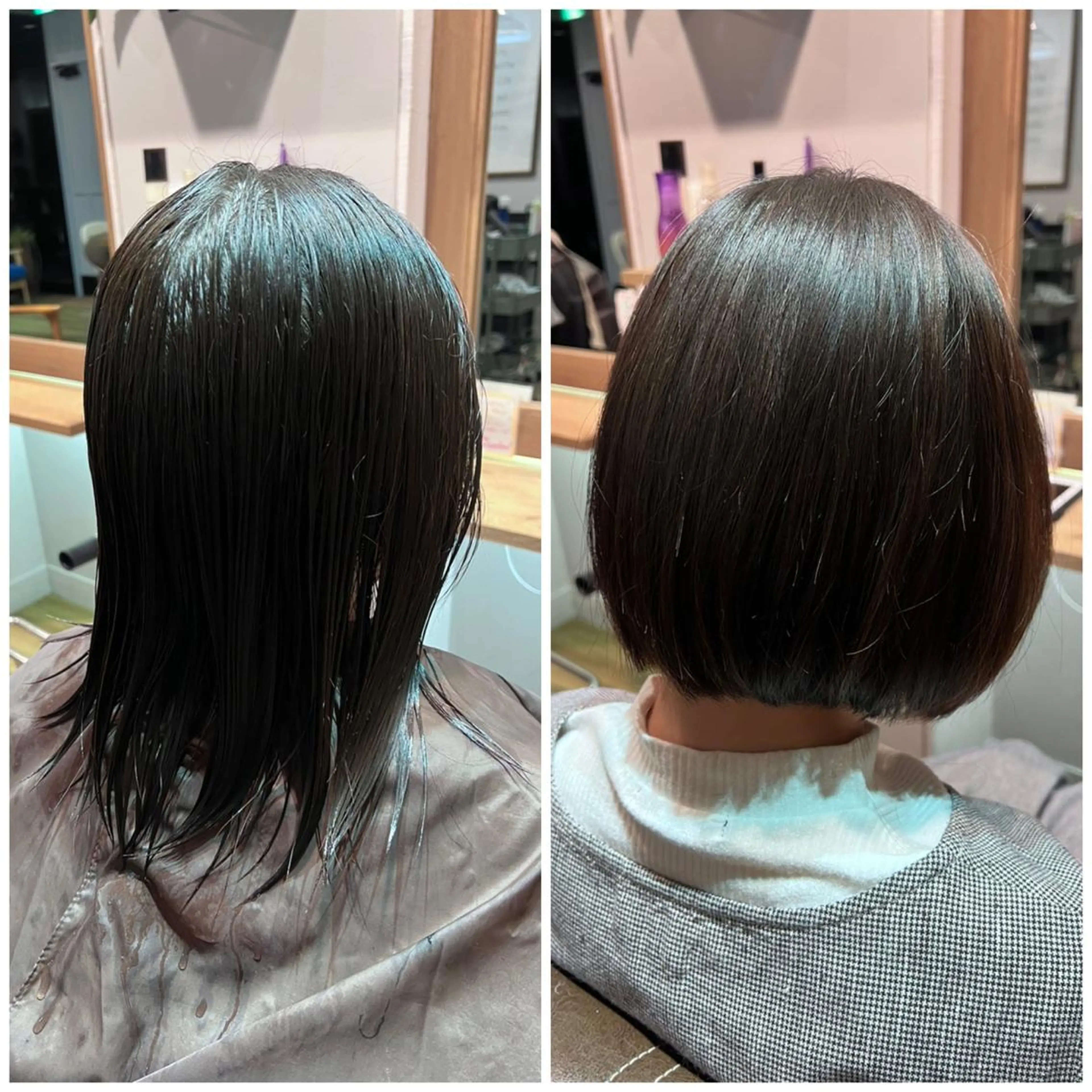 ミディアム カラー ボブ ツキダテ ユイのヘアスタイル
