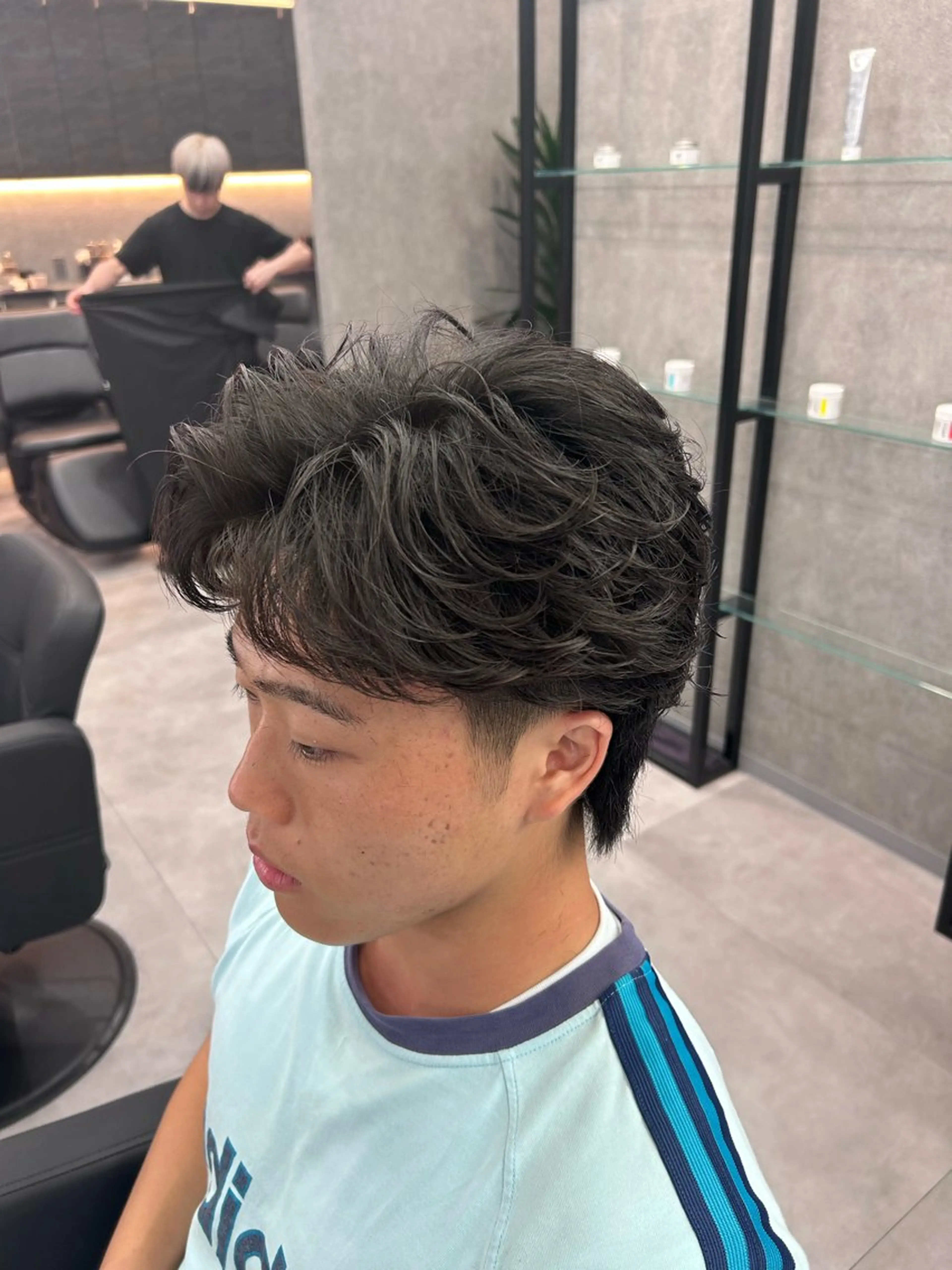 ショート カラー パーマ メンズ フェザーパーマ メンズパーマ ショートヘア カット パーマ メンズ特化 👑YUTAのヘアスタイル