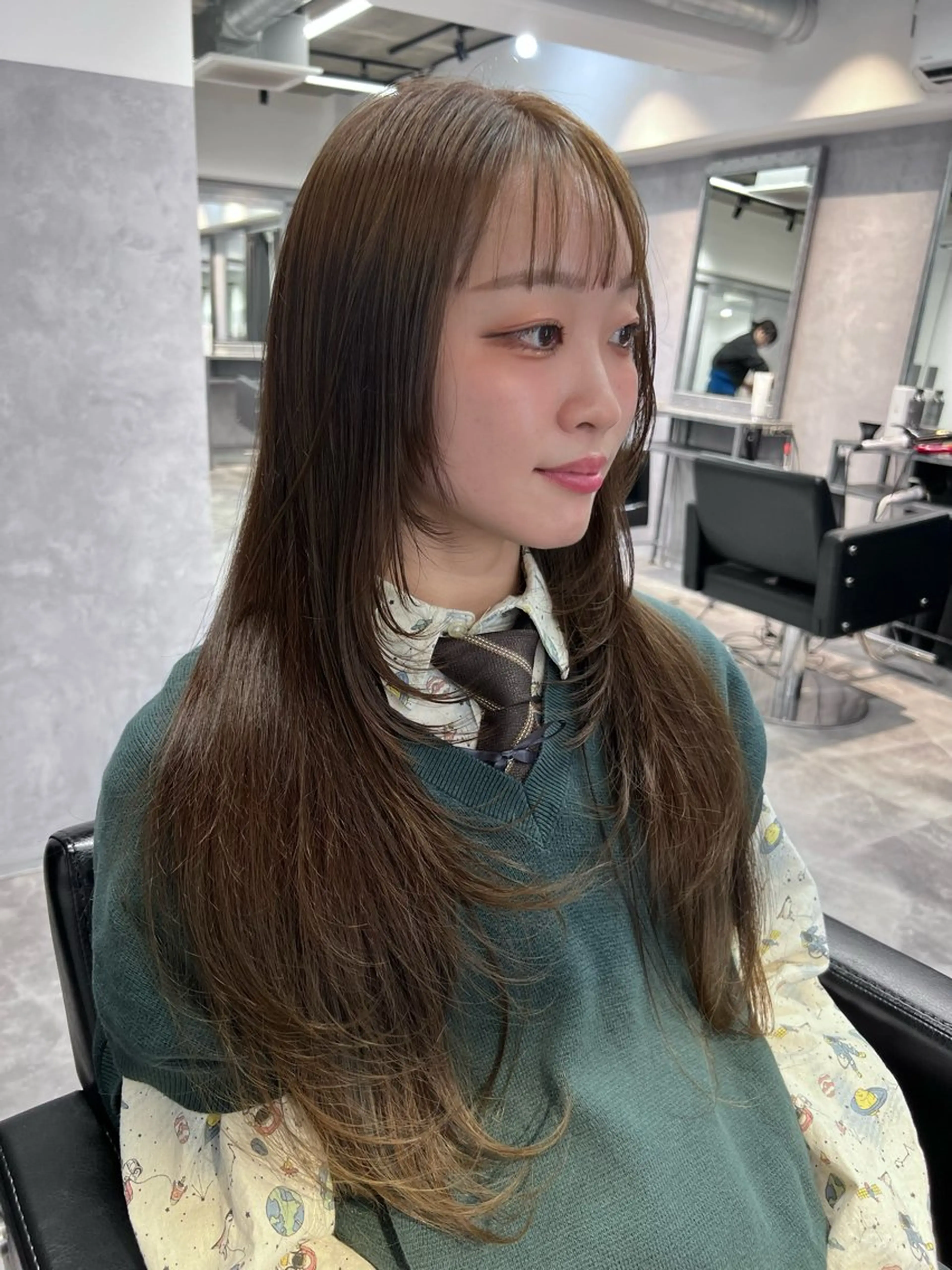 ロング 顔周りカット レイヤーカット 透明感/レイヤー 🇰🇷tomonaのヘアスタイル