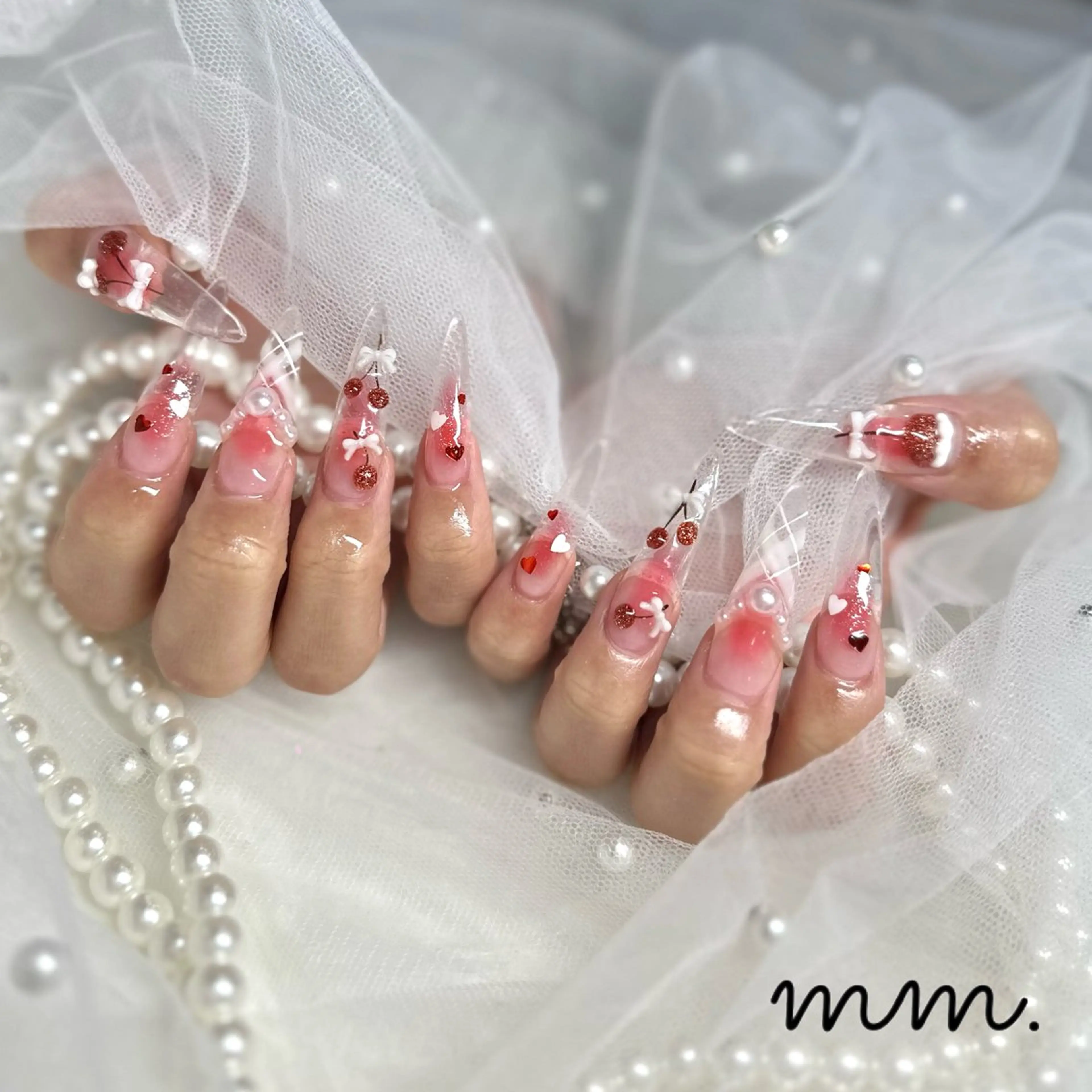 ネイル ハンドネイル 🩷🩵mm.大宮 Riyo🧸🩵🩷のネイルデザイン