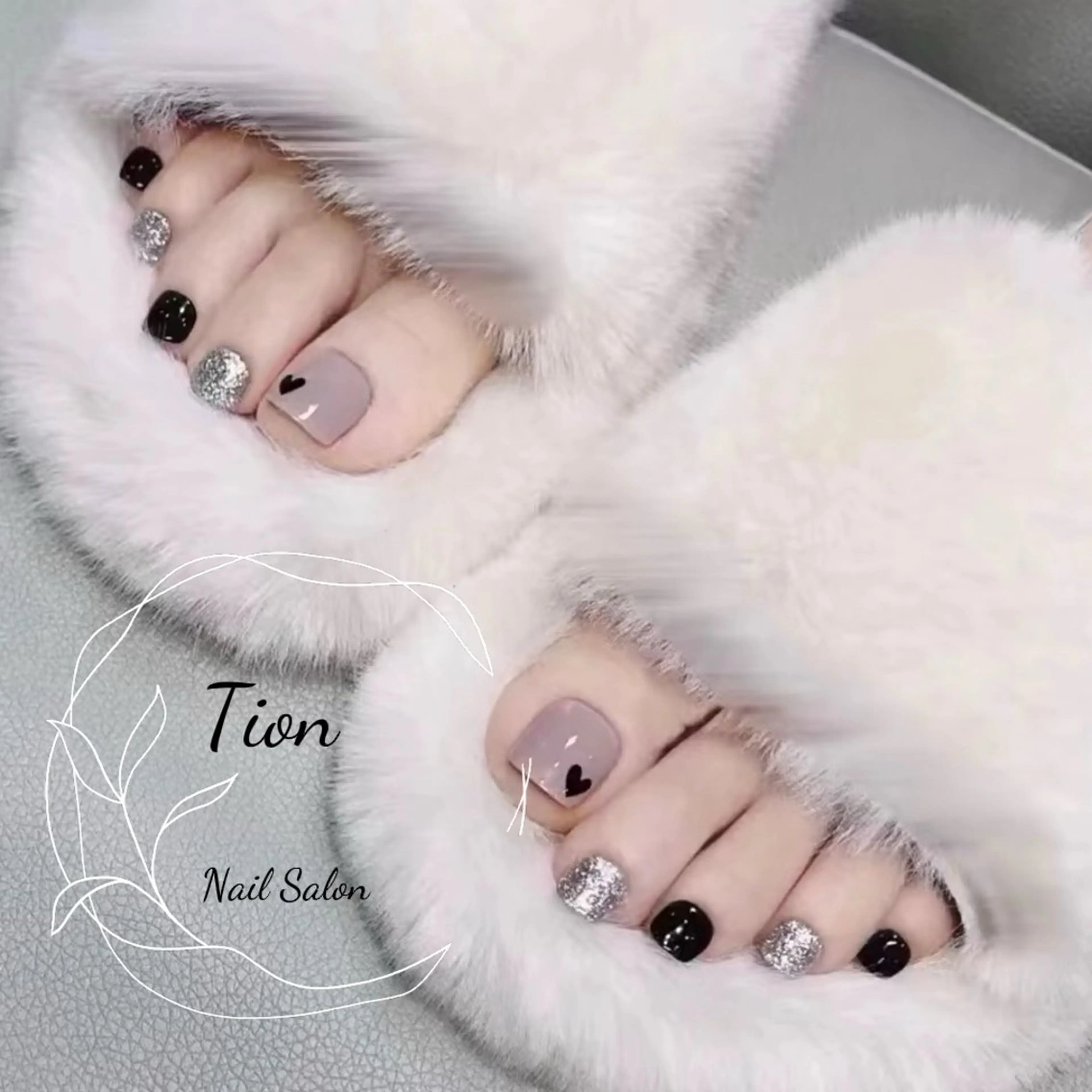 ネイル チークネイル 長さ出し フットネイル フレンチネイル ジェルネイル Nailsalon Tion武蔵小杉店のネイルデザイン