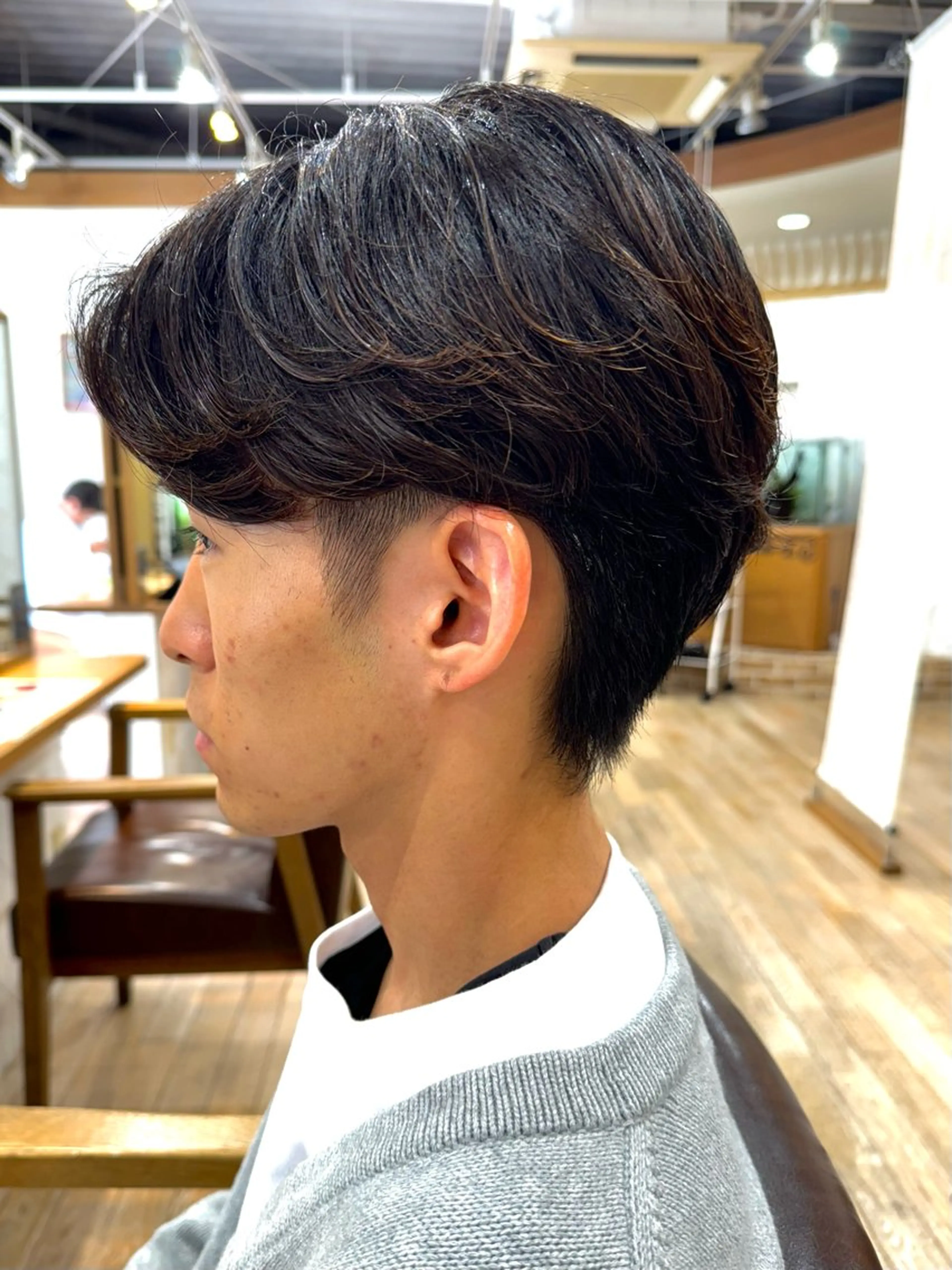 ミディアム パーマ ミディアムパーマ カット パーマ メンズパーマ特化⚡️ 中村 駿のヘアスタイル