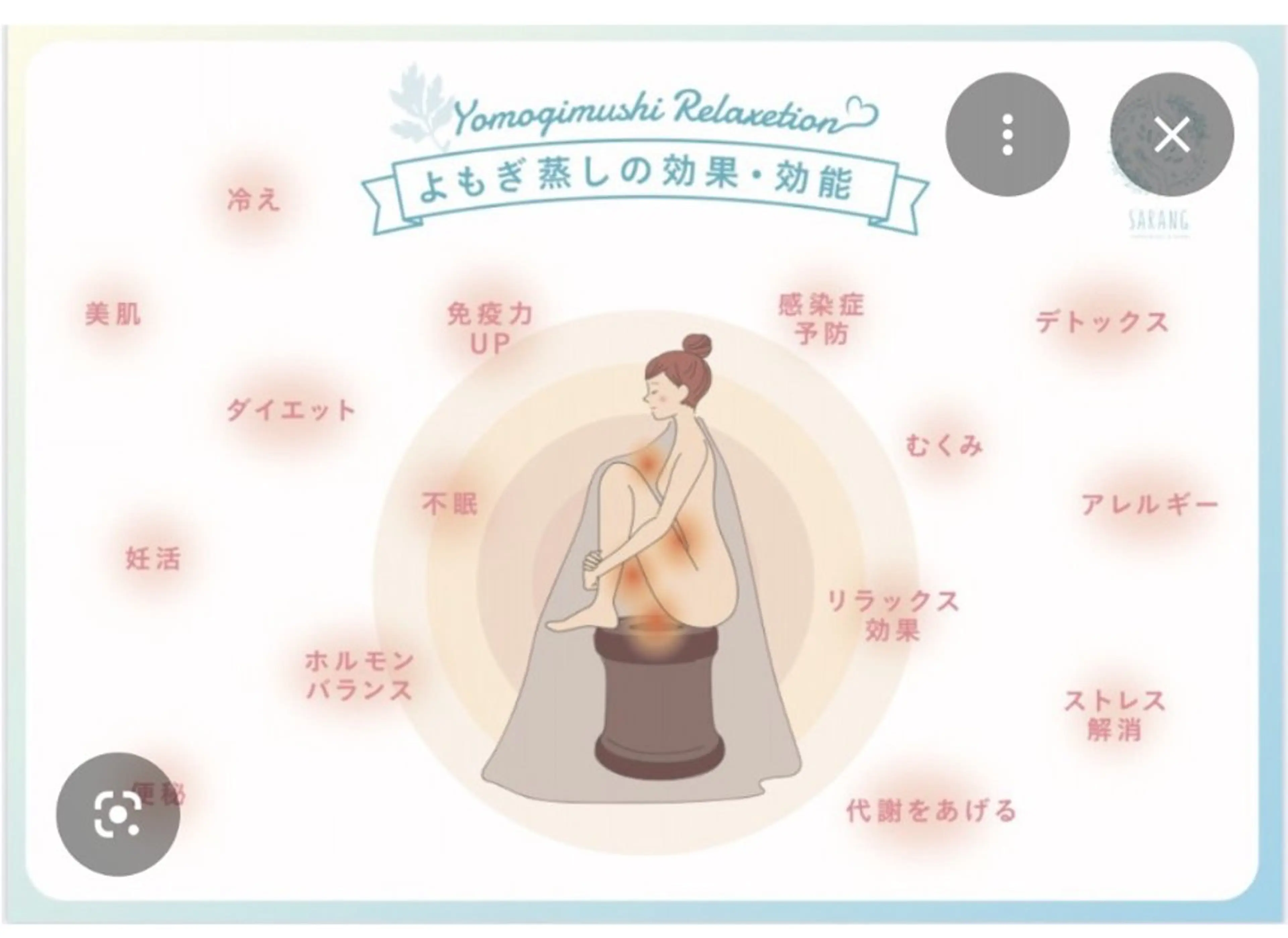 よもぎ蒸しの写真