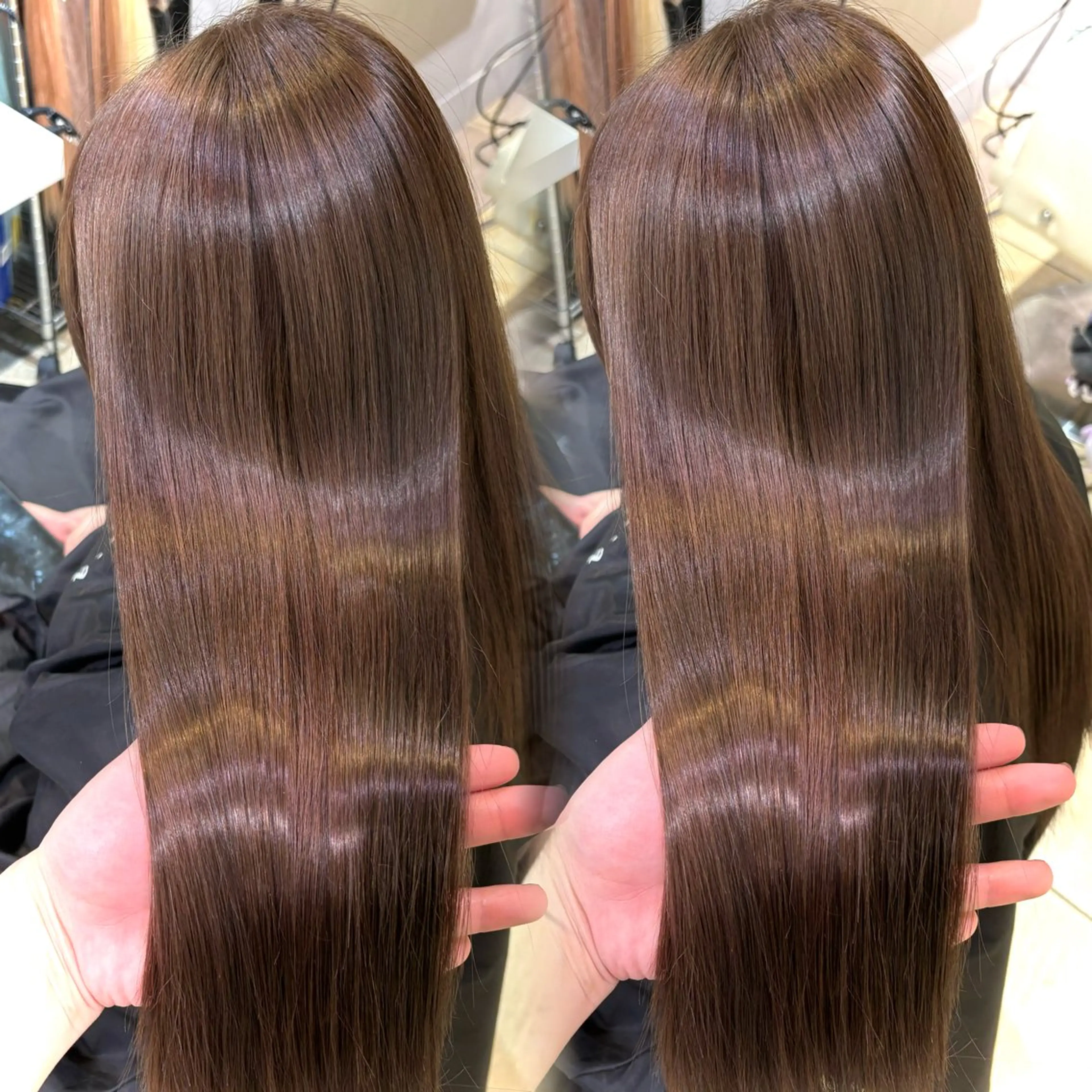 ロング アッシュ アッシュブラウン カット ヘアカラー トリートメント 新宿/艶カラー 🎀エクステKANAのヘアスタイル