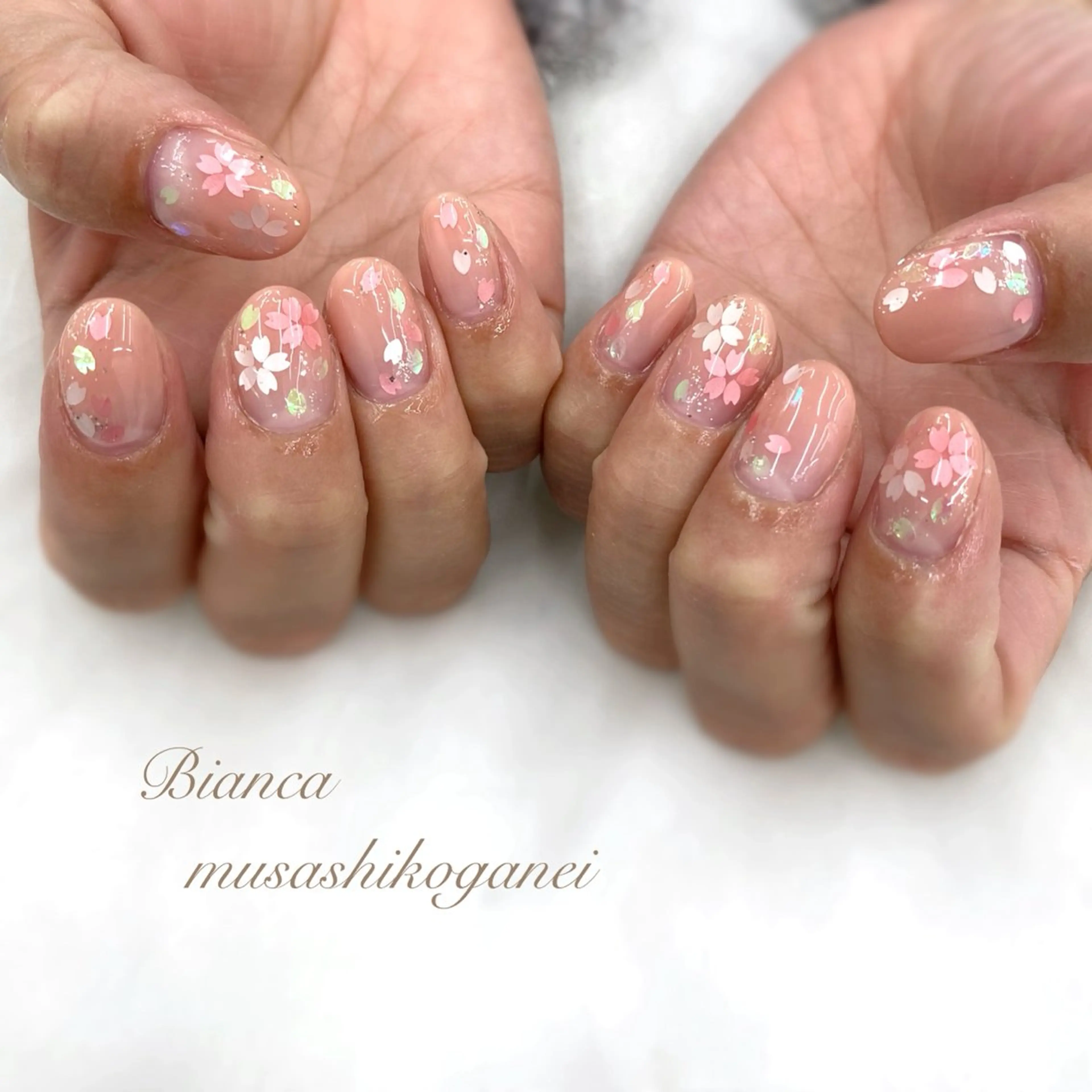 ネイル ハンドネイル Bianca 武蔵小金井　しぎはらのネイルデザイン