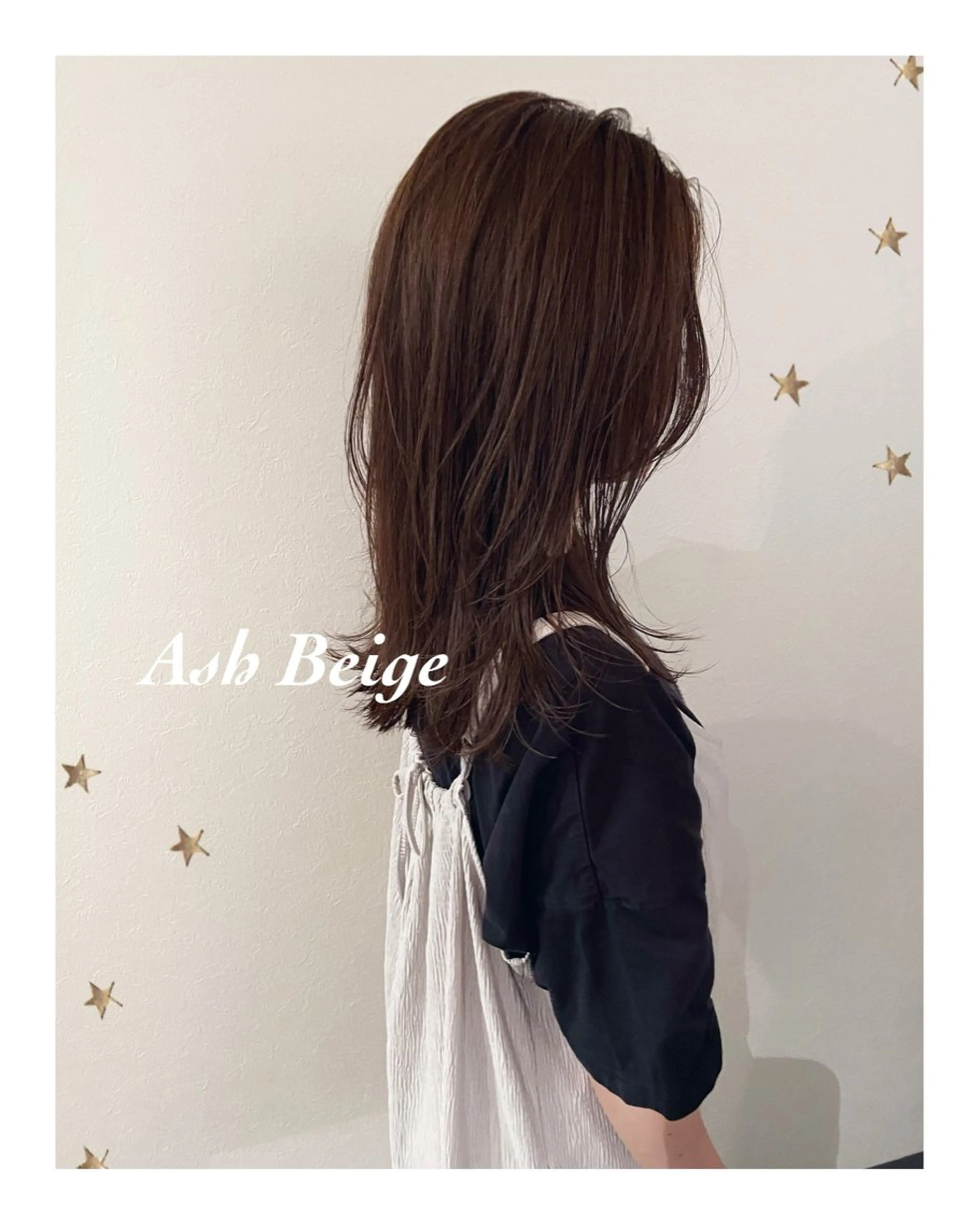 セミロング カラー カット ヘアカラー 市川 千夏のヘアスタイル