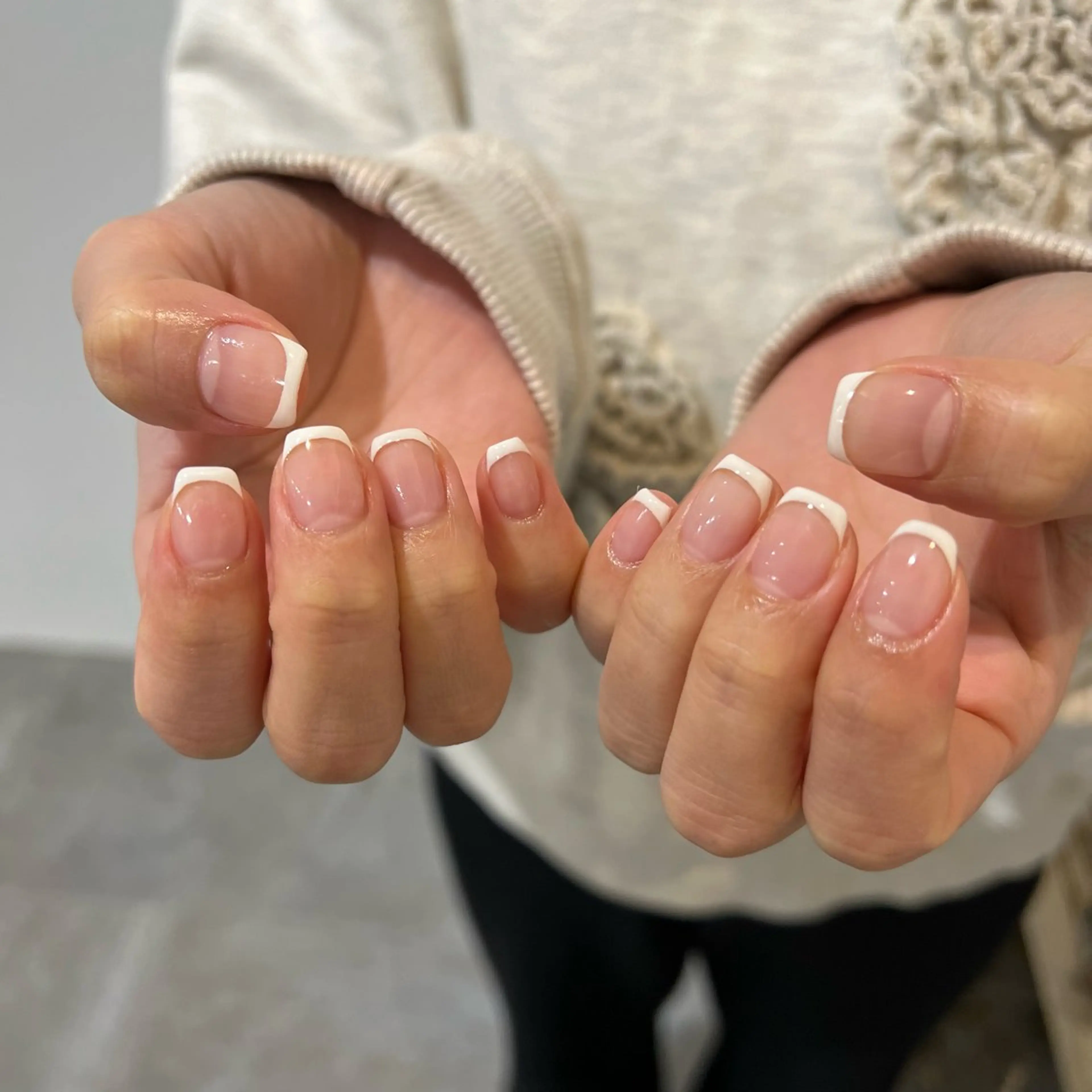 ネイル フレンチネイル ハンドネイル miyuu 𓂃🫧のネイルデザイン