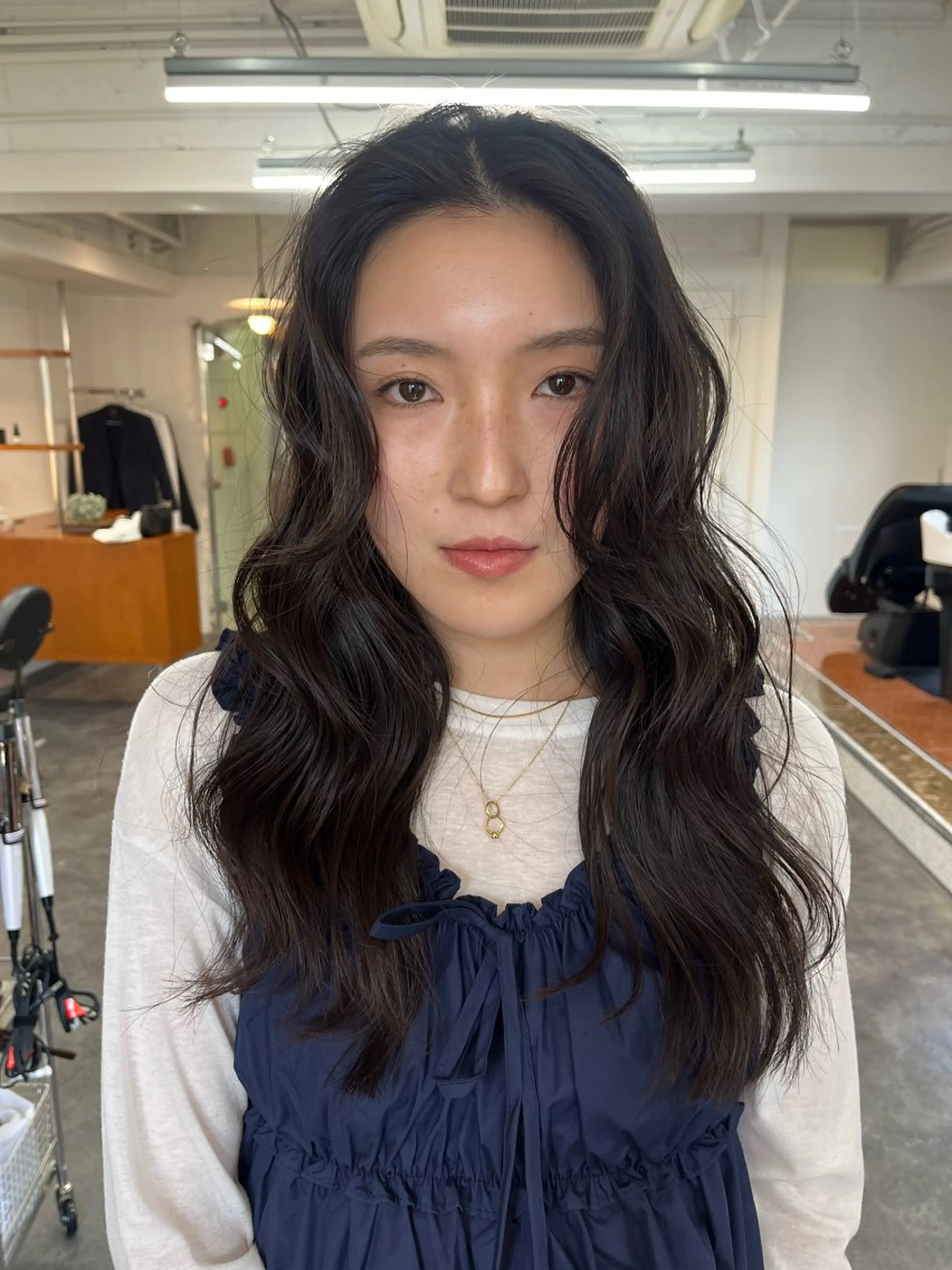 ロング カット レイヤー/ケアパーマ /ニュアンス/モードのヘアスタイル