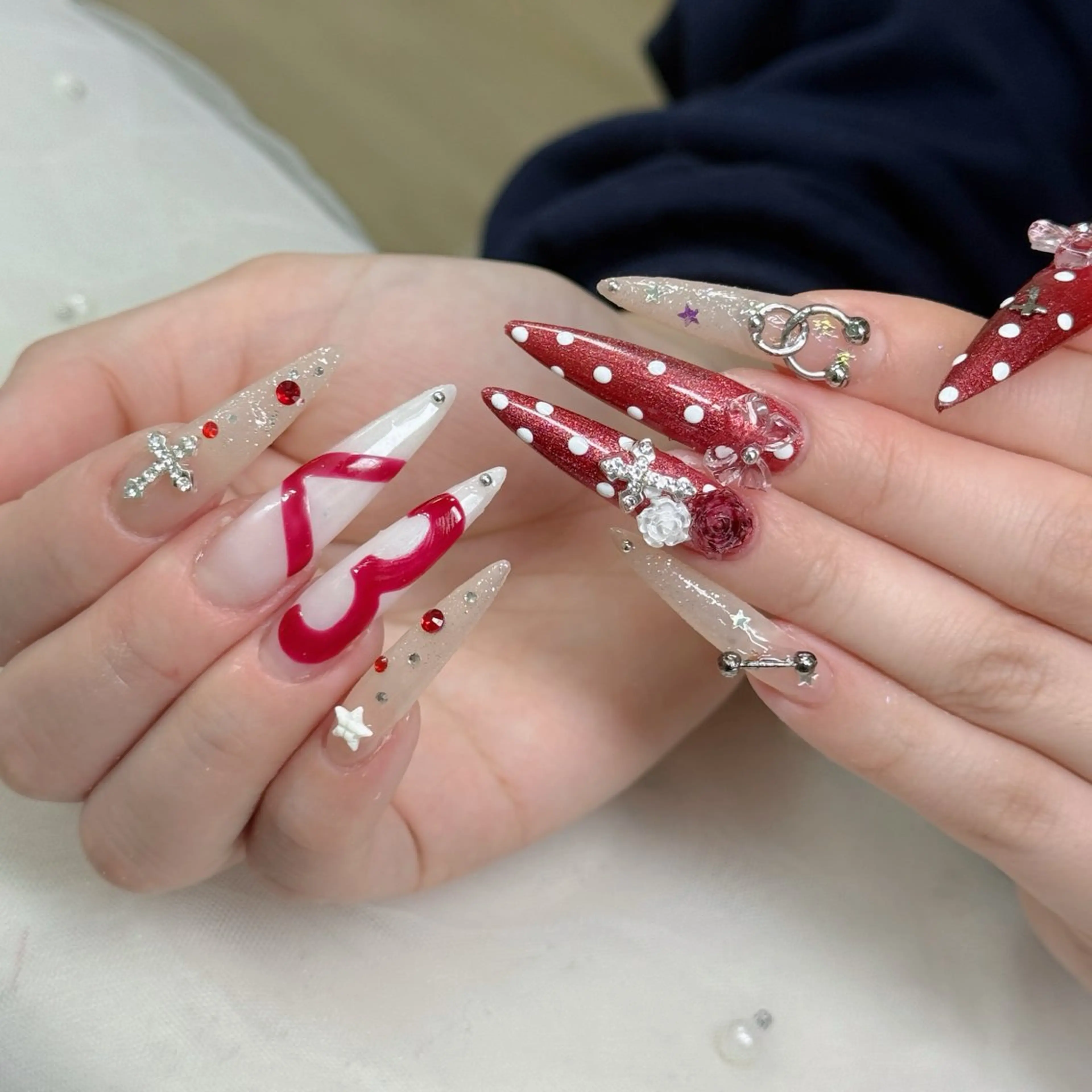 ネイル フットネイル フレンチネイル グラデーション 韓国ネイル ロングネイル ハンドネイル Hani Nail Salonのネイルデザイン