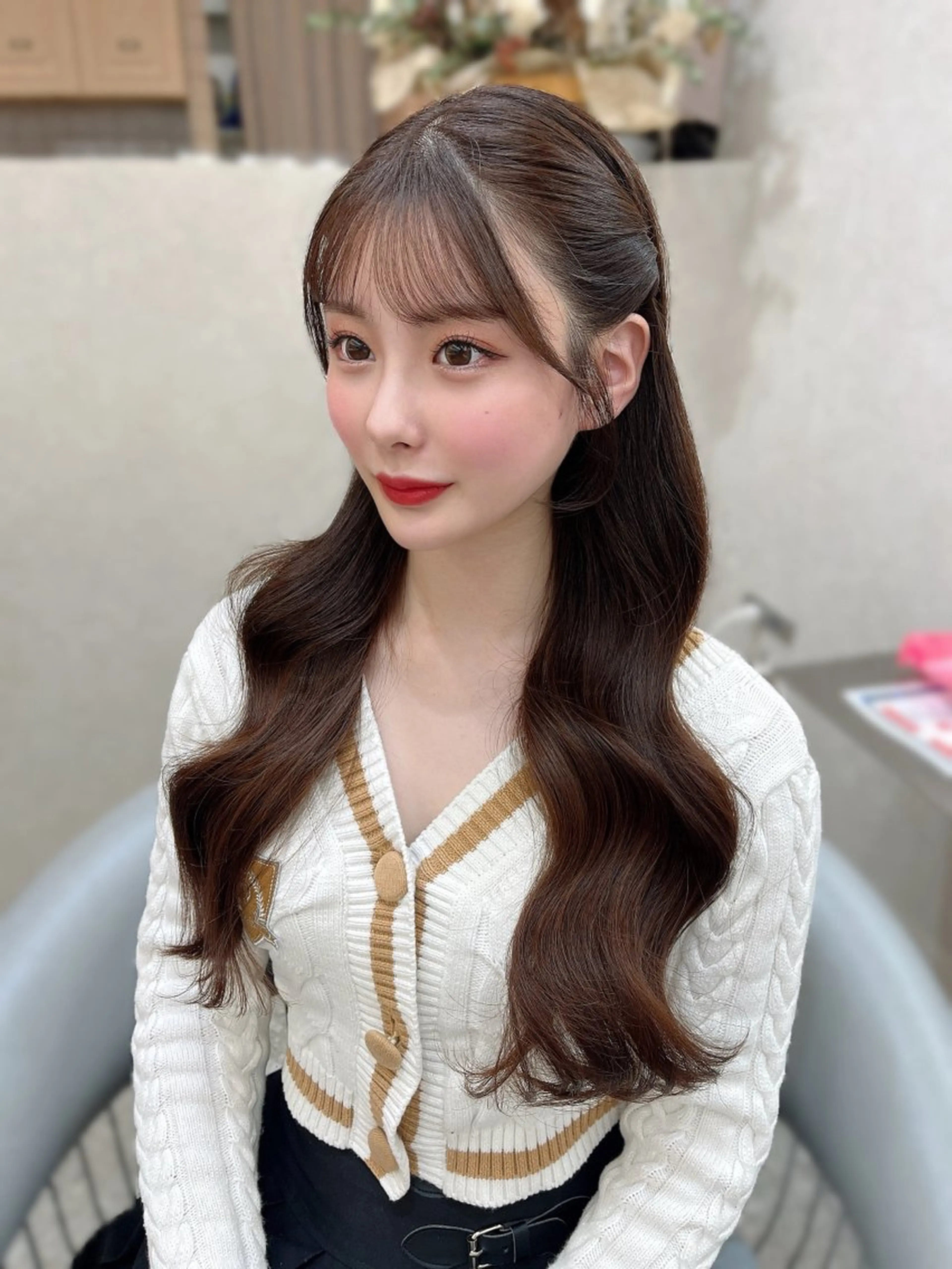 ヘアアレンジ 新宿/韓国ヘア 中明度カラー/かやのヘアスタイル