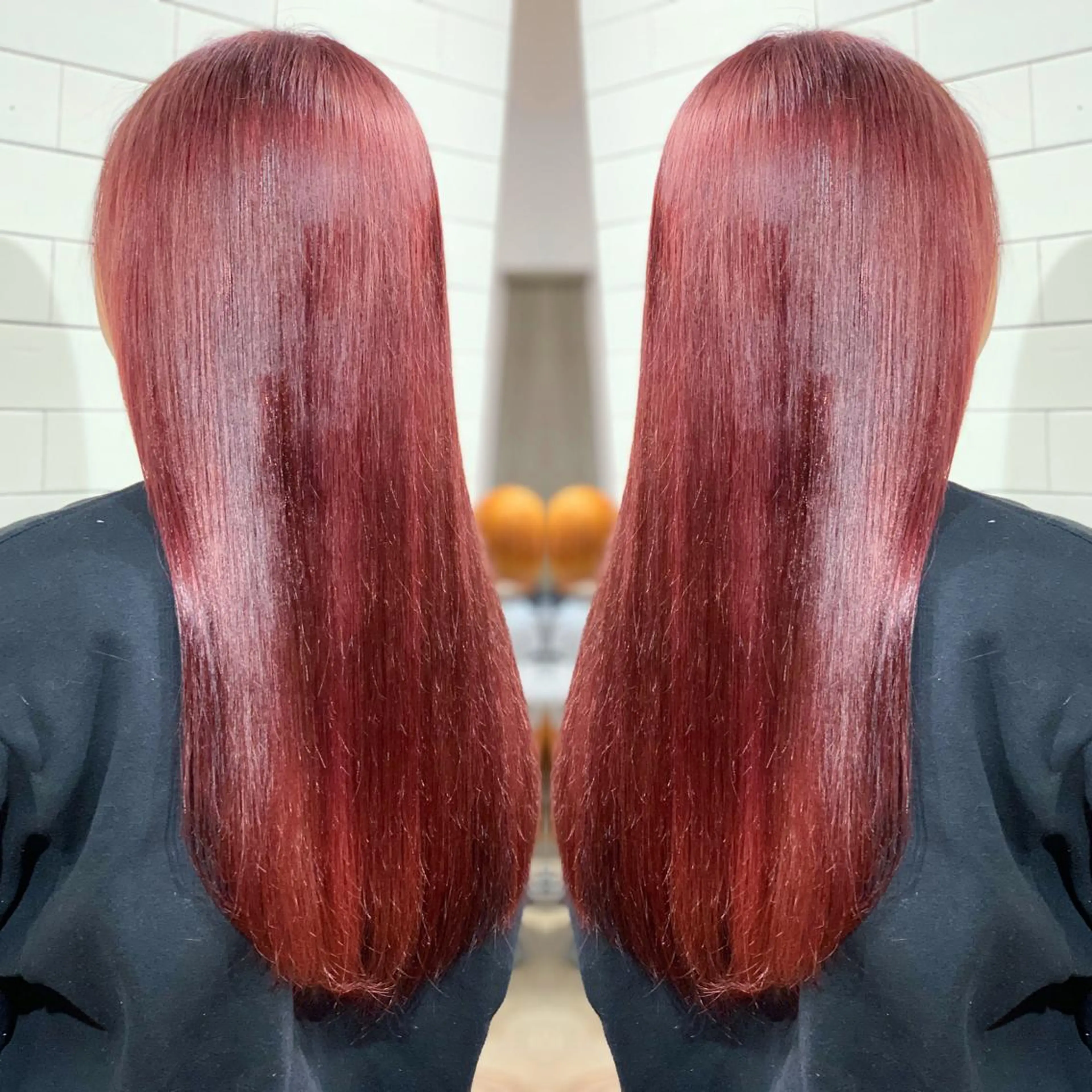 ロング カラー ヘアアレンジ 髪質改善×ハイトーン 中田啄也のヘアスタイル