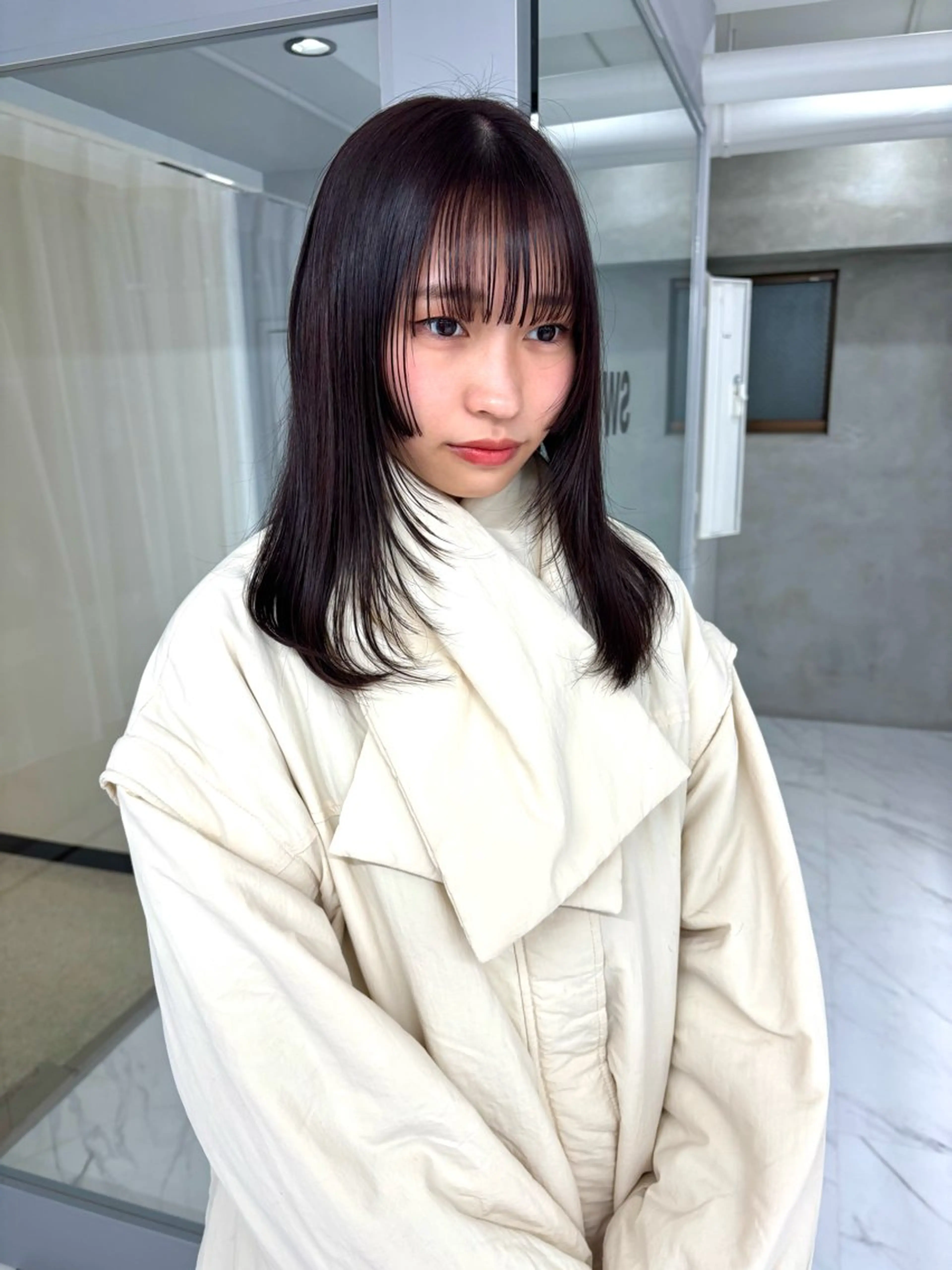 セミロング カラー 顔周りカット 姫カット レイヤーカット カット Miyu🎀レイヤー ／透明感カラー🪽のヘアスタイル