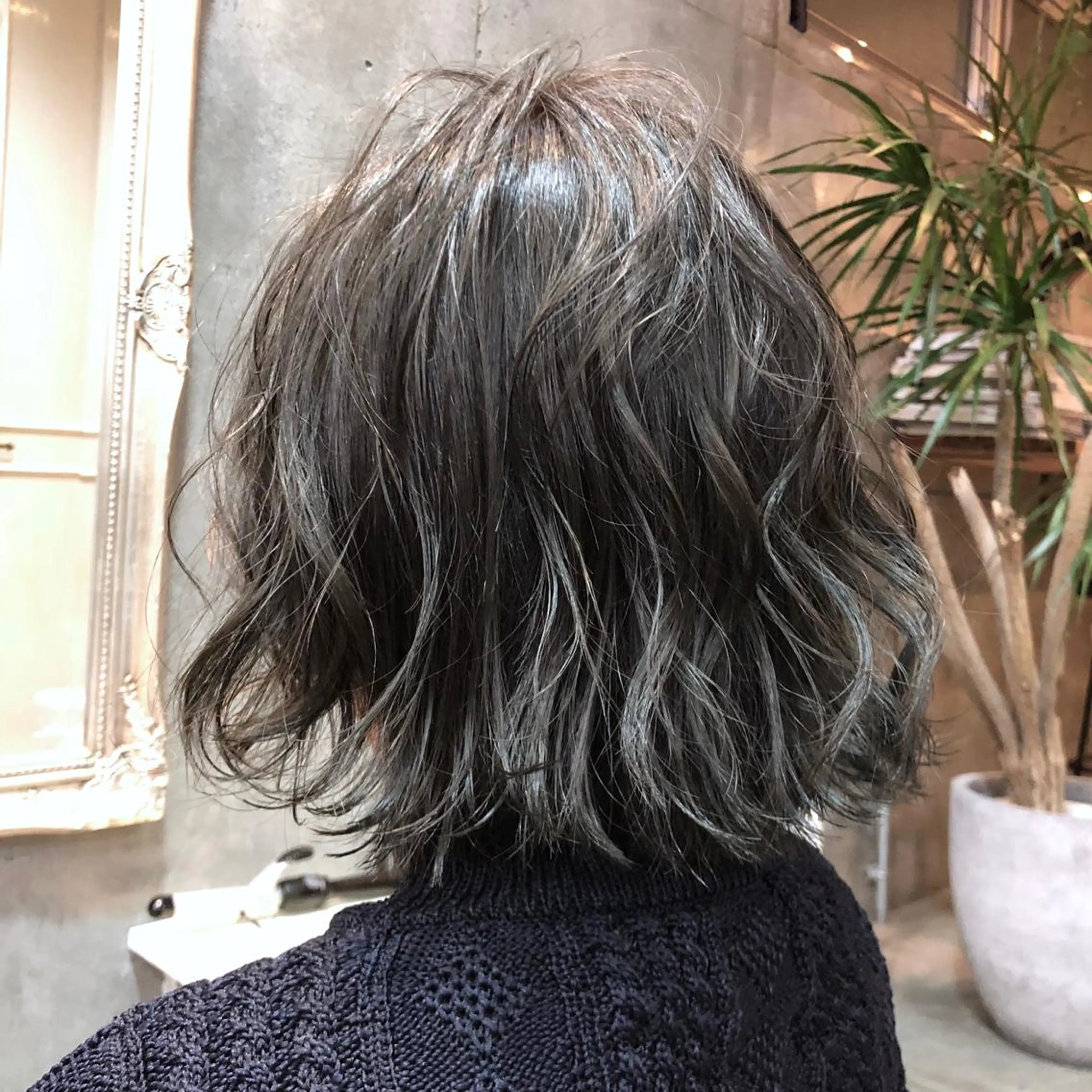 ミディアム カラー パーマ 【ダメージレス施術】 【透明感】北村 拓也のヘアスタイル