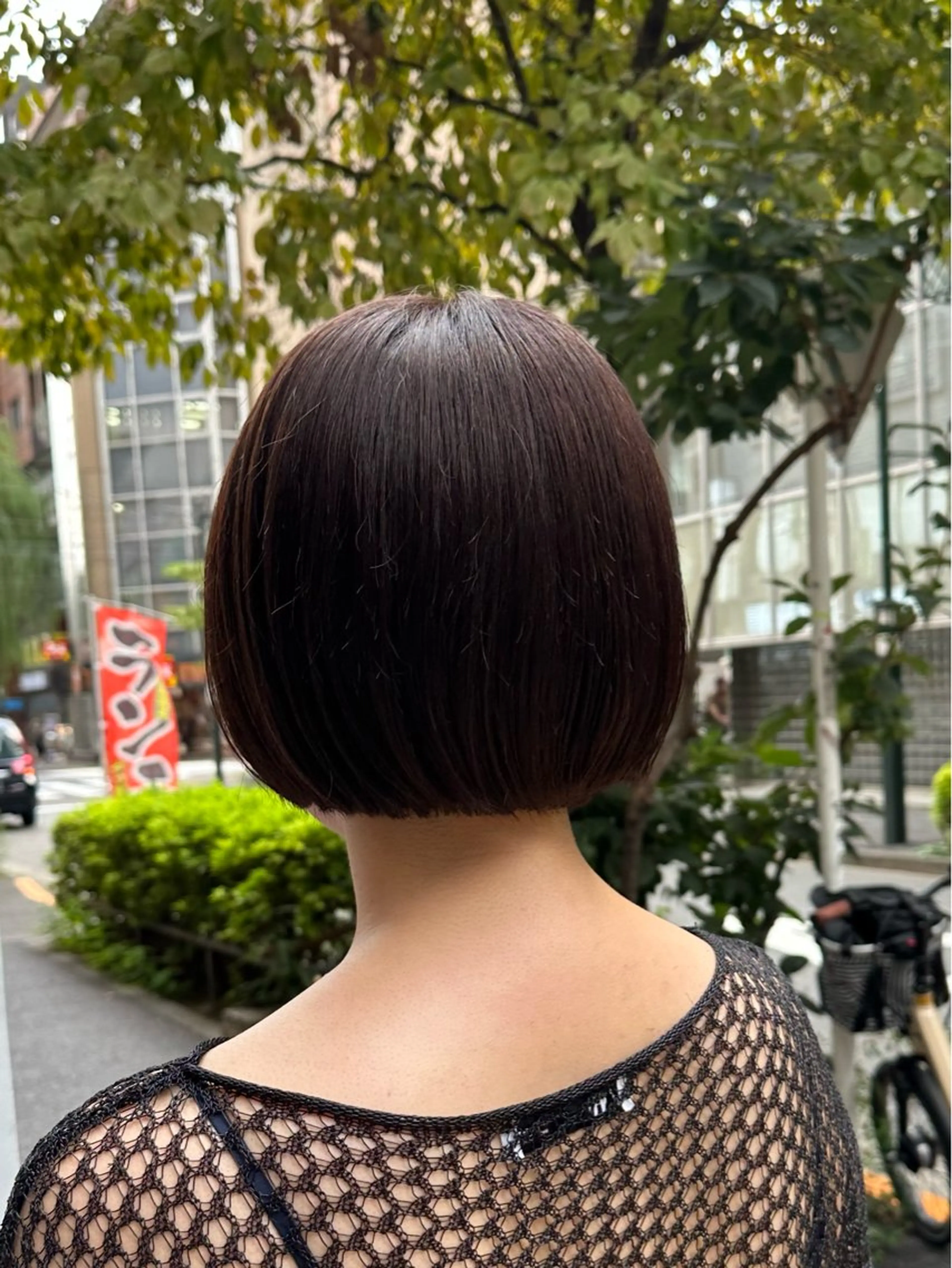 ショート カラー パーマ 切りっぱなしボブ ベージュカラー ブリーチ ブルーカラー 透明感カラー カット ヘアカラー 新宿御苑前/新宿 Ryuseiのヘアスタイル