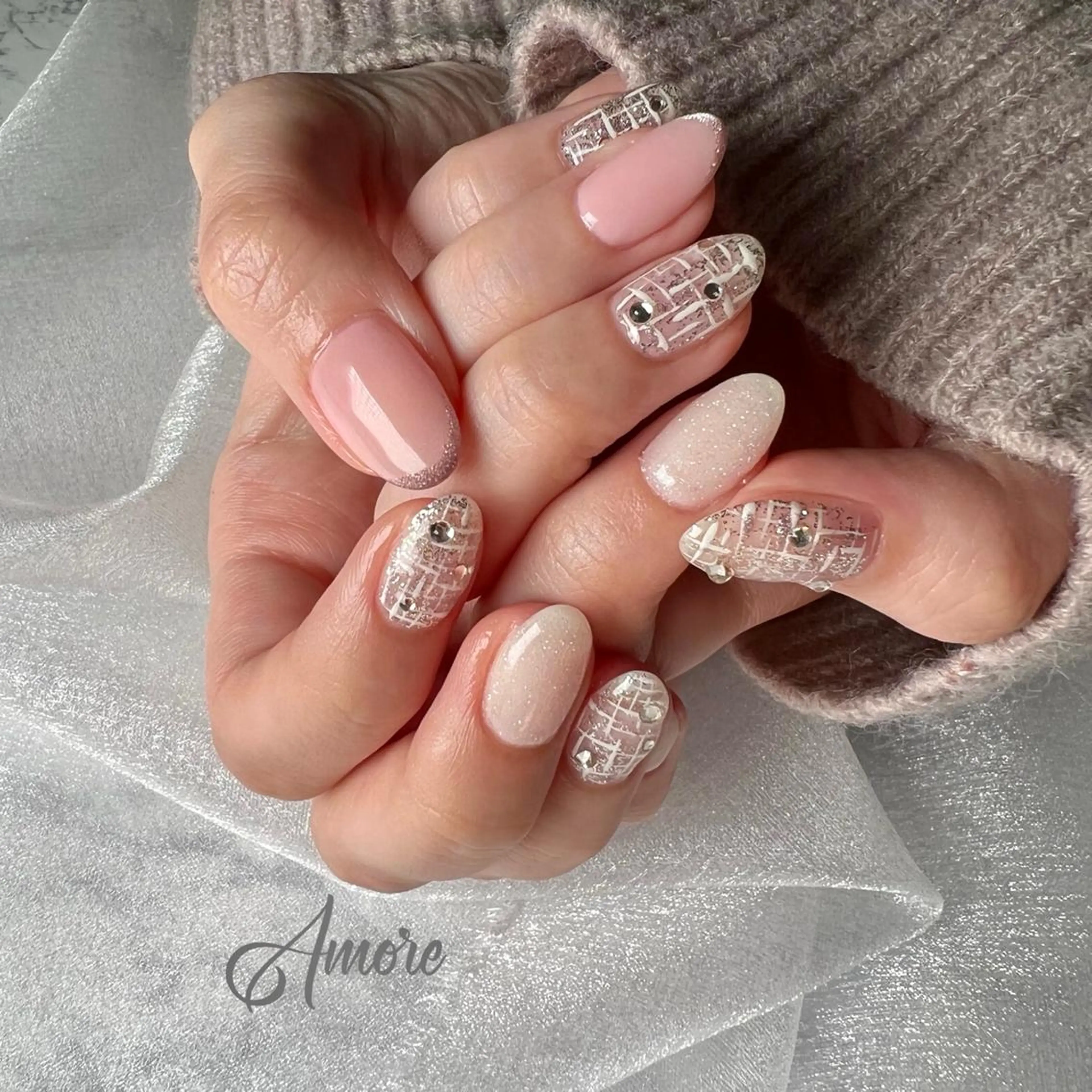 ネイル ジェルネイル ミラーネイル オフィスネイル パラジェル You kyehwaのネイルデザイン