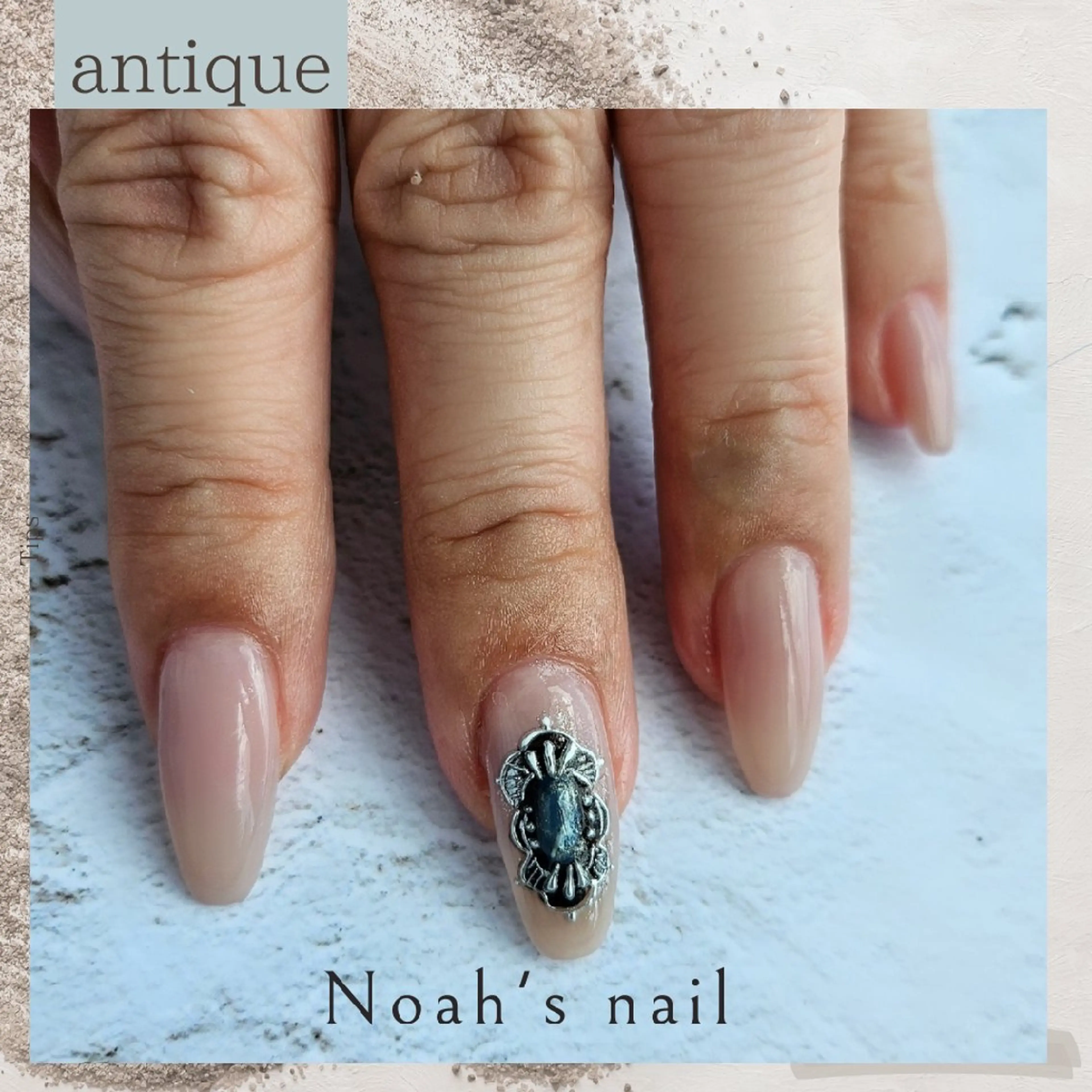 ネイル メンズ メンズネイル シルバー シンプルネイル ハンドネイル Noah'snail   のネイルデザイン