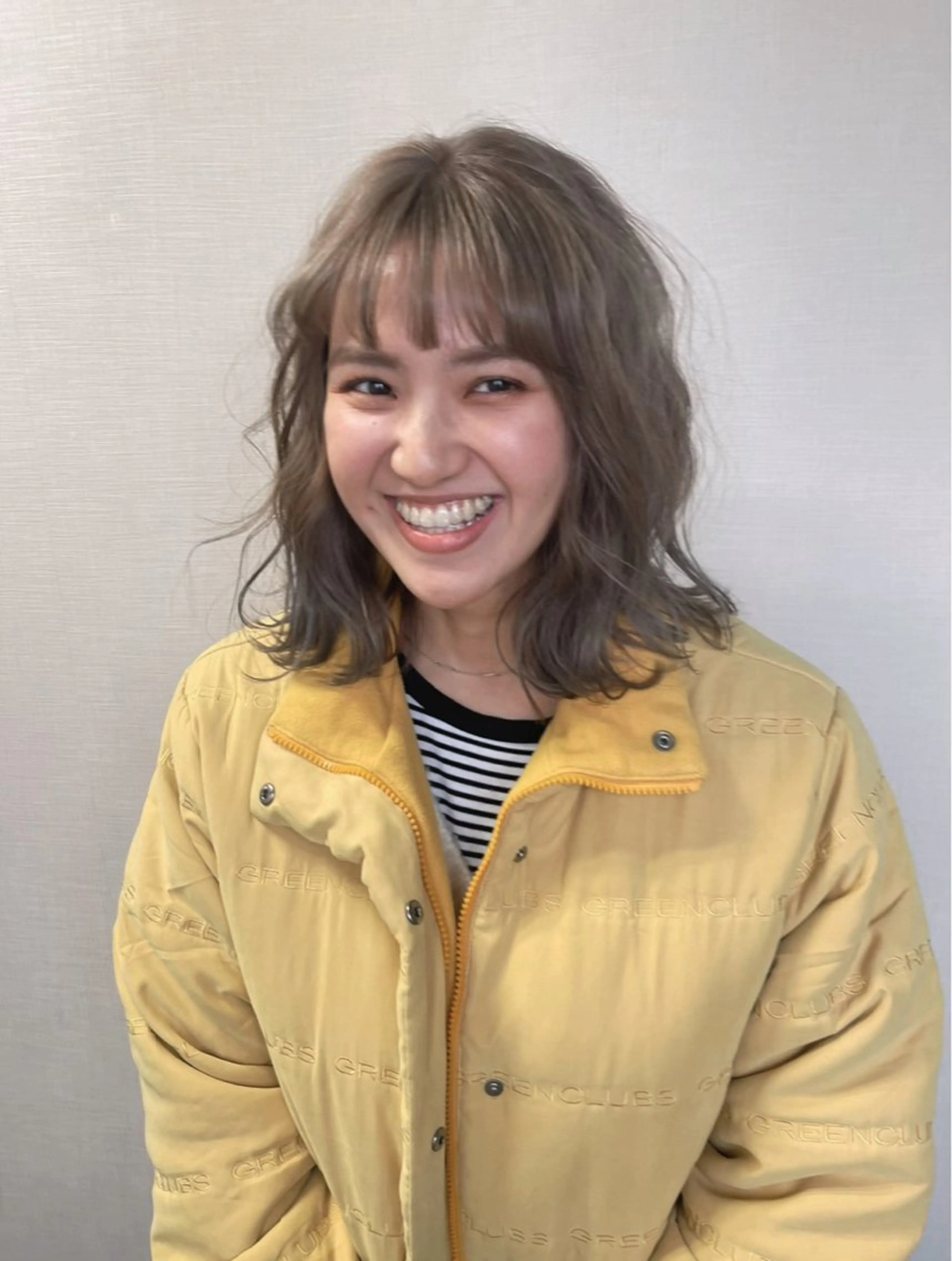 ミディアム カラー ミディアムパーマ ブリーチ 透明感カラー ダブルカラー ヘアカラー 松井那津子 /ハイライトブリーチのヘアスタイル