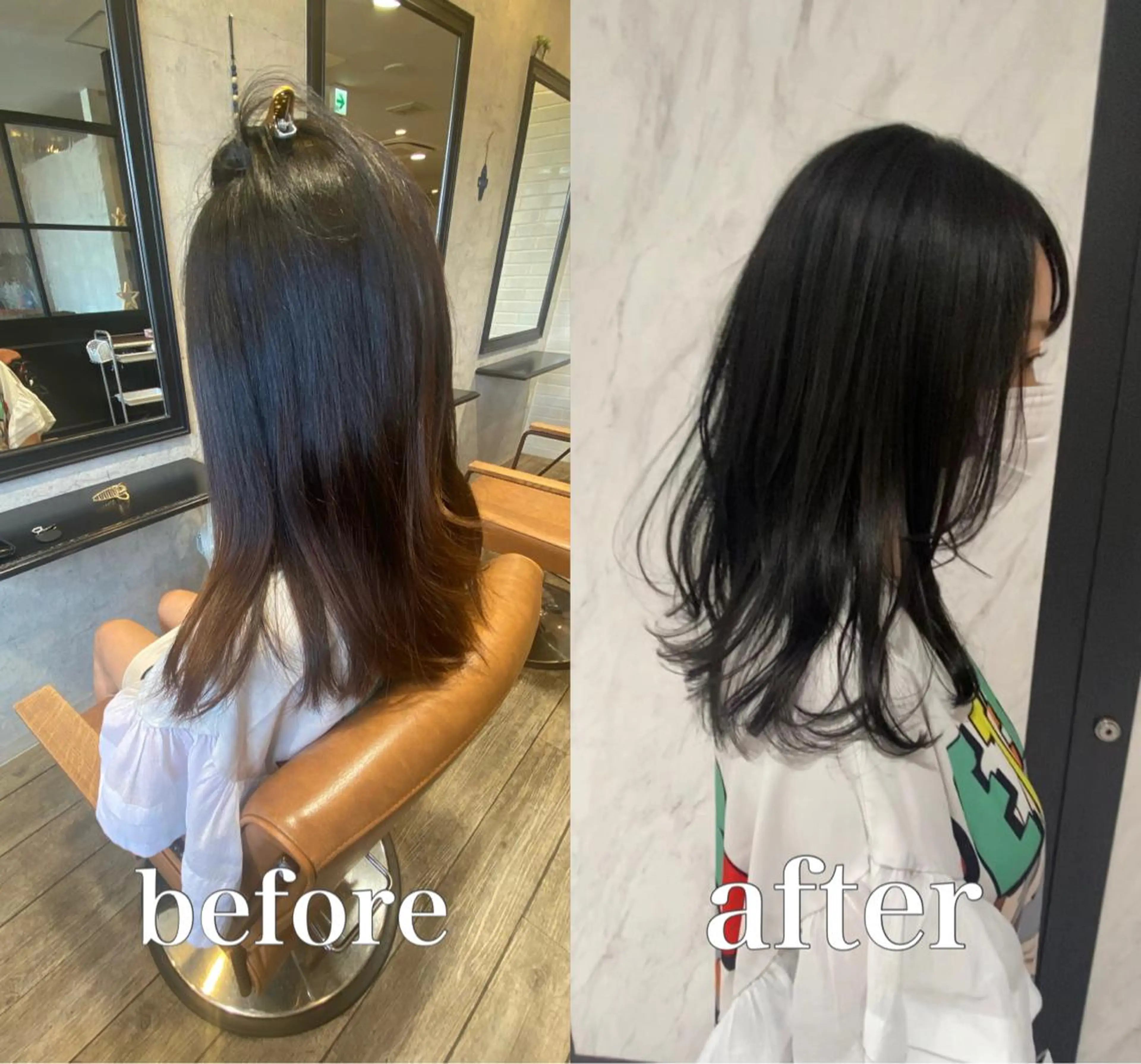 セミロング 髪質改善 レイヤーカット トリートメント 髪質改善/縮毛矯正 /naokiのヘアスタイル