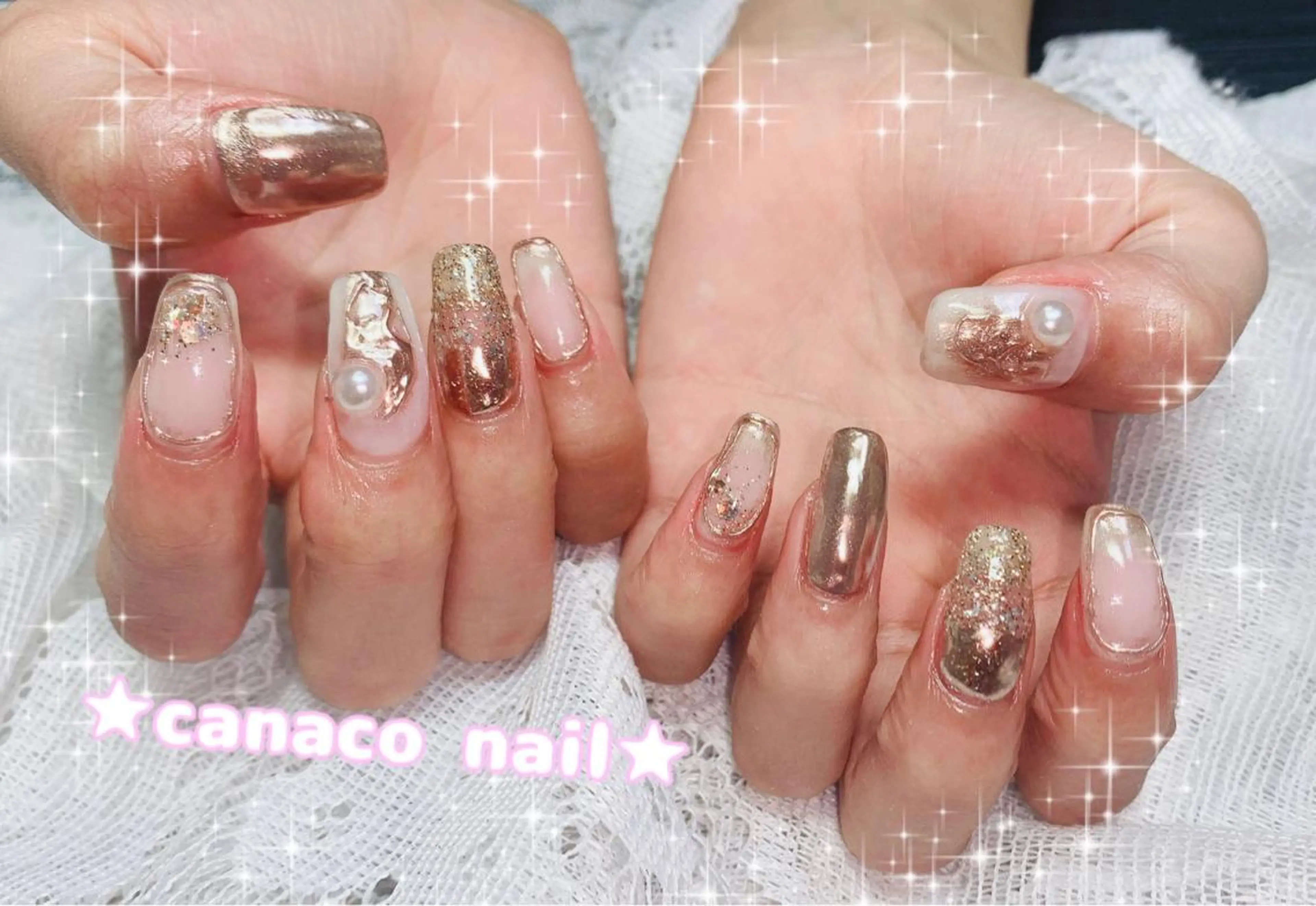 ネイル アートネイル ジェルネイル キラキラネイル ミラーネイル オフィスネイル ハンドネイル ハンドケア ベテランネイル cnc nailのネイルデザイン