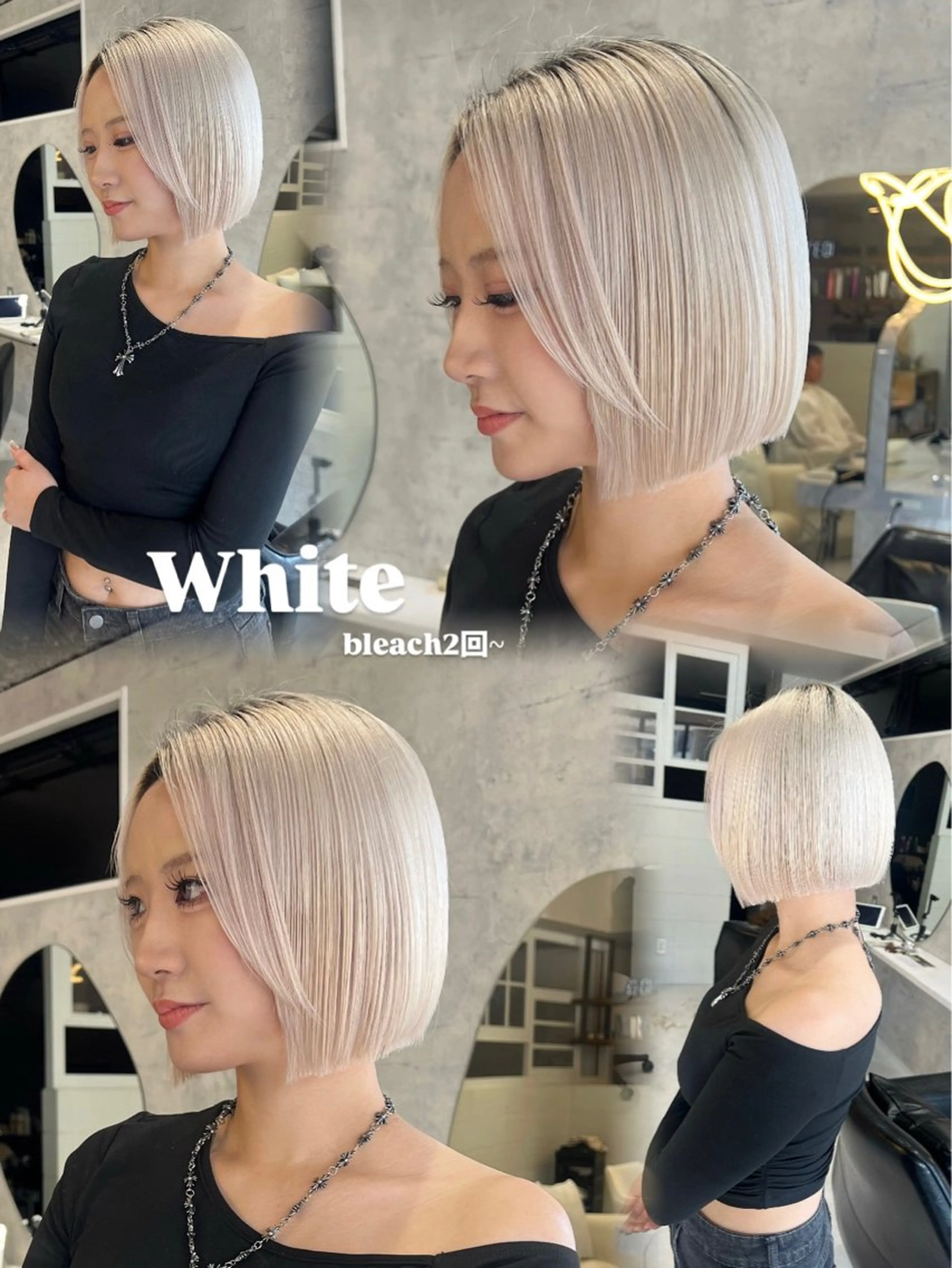 🪽ダブルカラー（ブリーチ込み）＋トリートメント￥9460-🪽˖˚˳⌖の写真