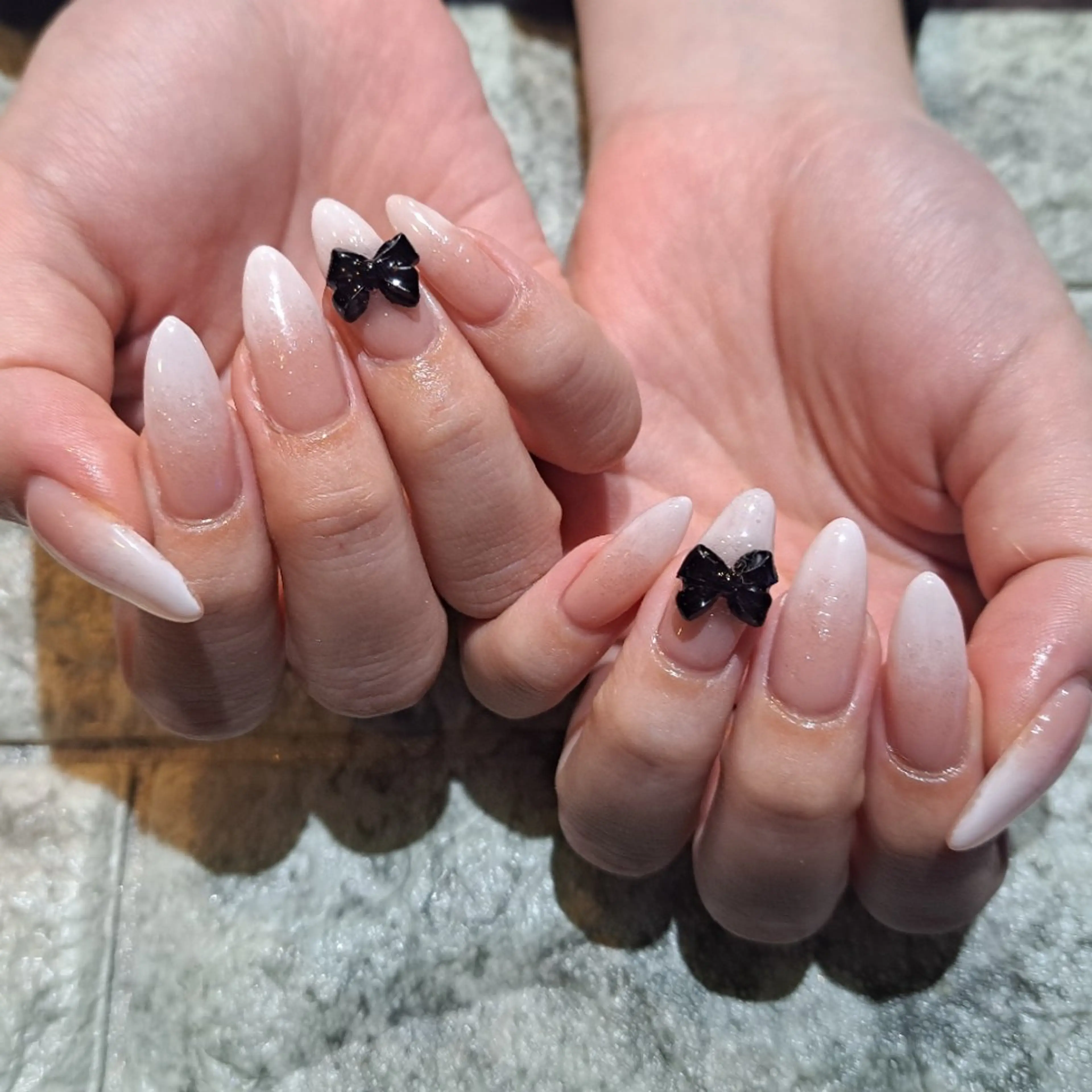 ネイル ジェルネイル リボン ハンドネイル RounGe町田店 🧸大谷のネイルデザイン