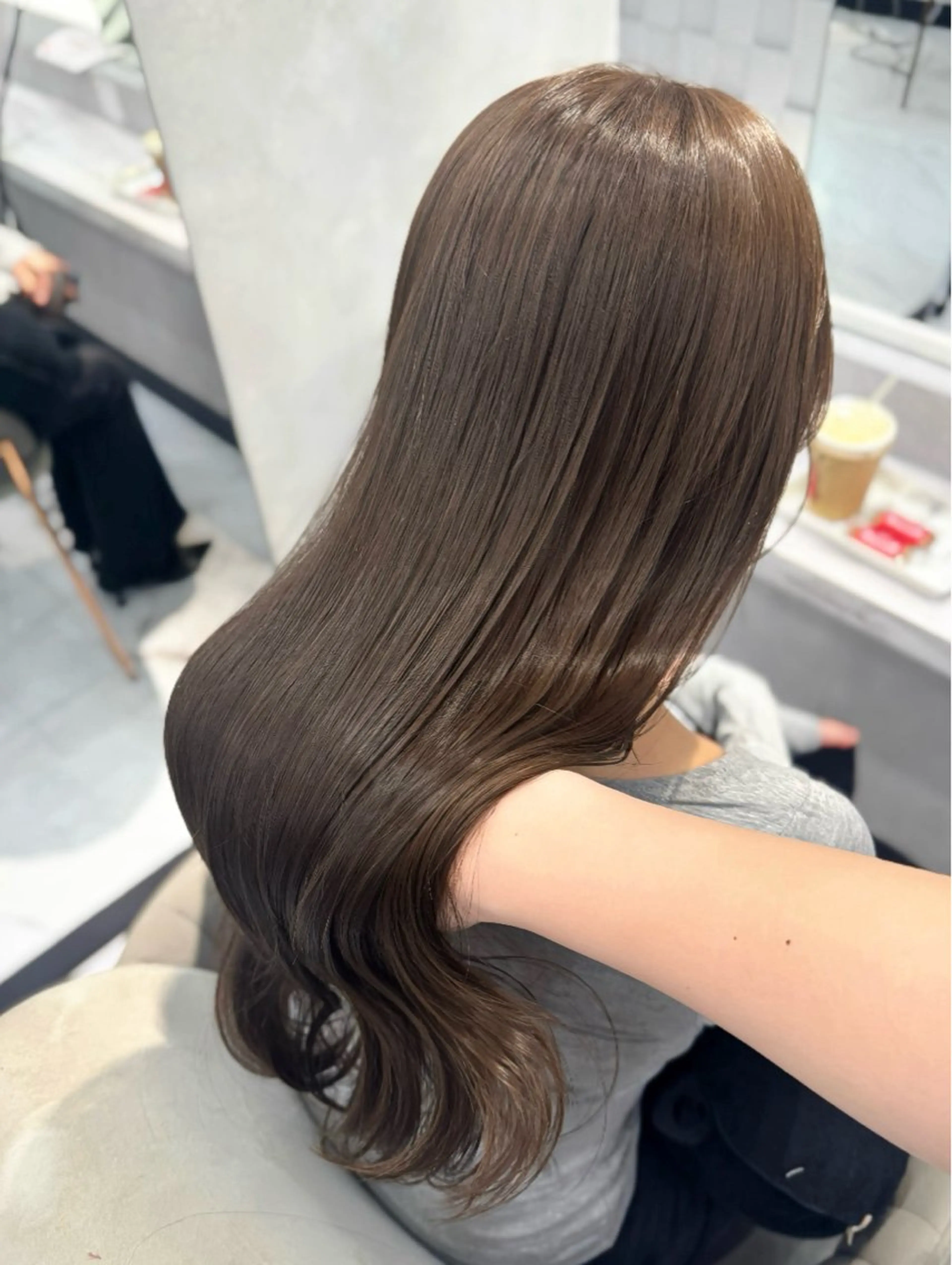 ロング カラー ヘアカラー トリートメント 艶カラー/レイヤー ✨/韓国ヘアのヘアスタイル