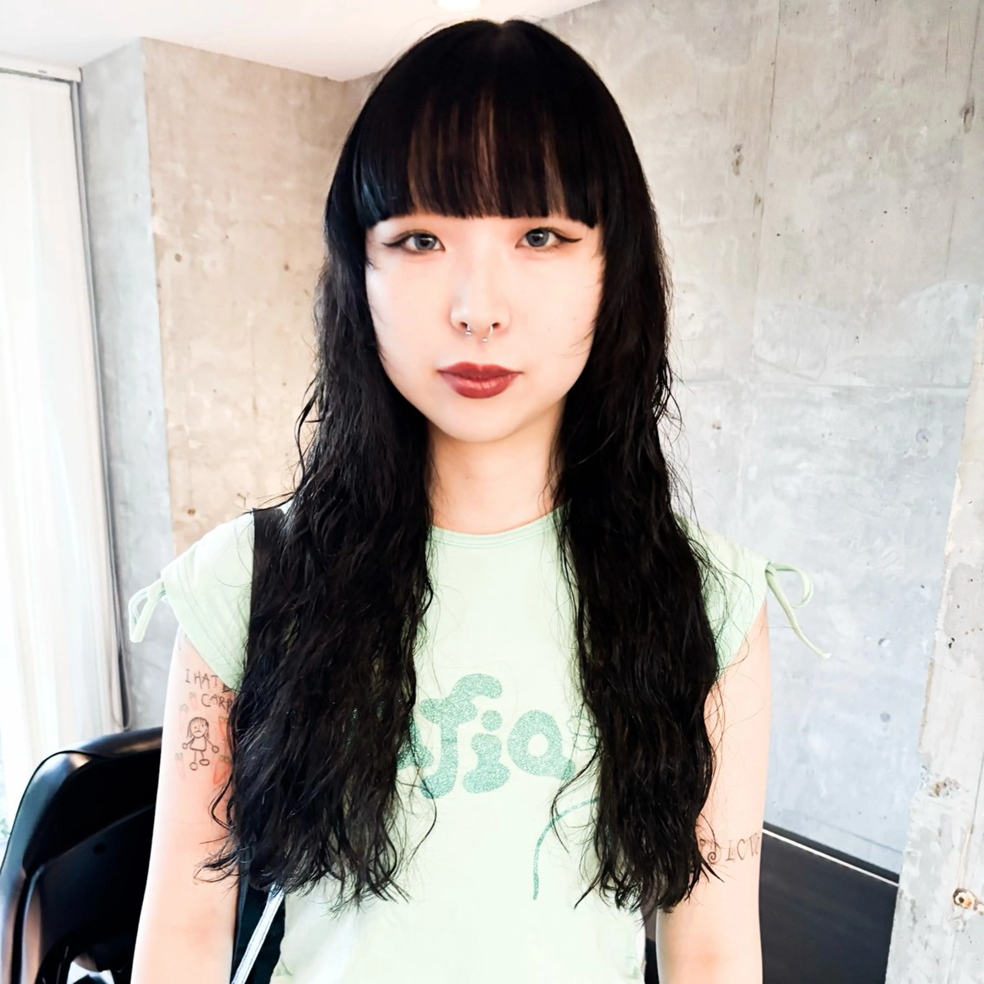 ロング パーマ myu 🐈‍⬛のヘアスタイル