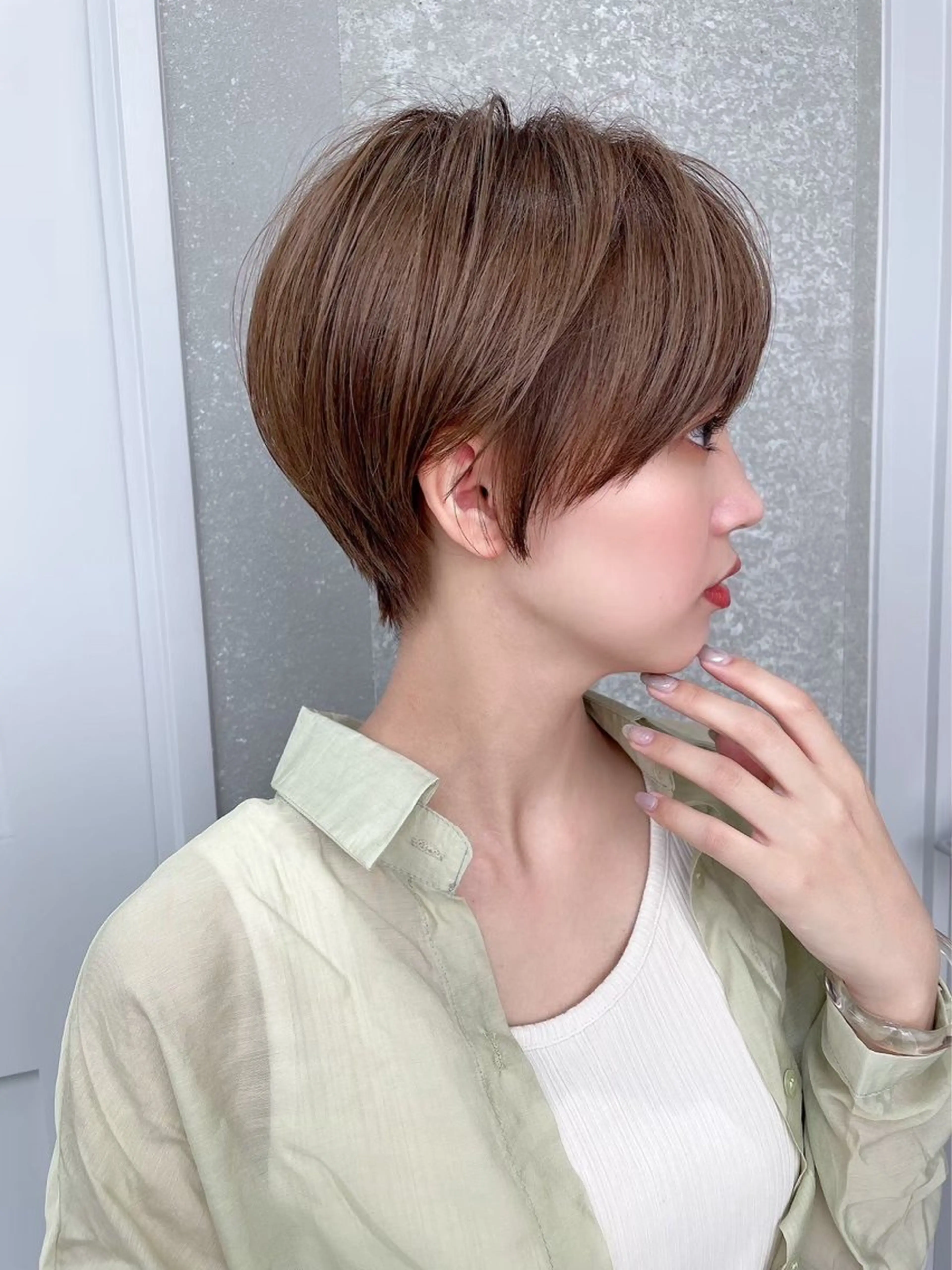 ショート カラー 似合わせボブ🌟 艶髪特化💗村松優斗のヘアスタイル