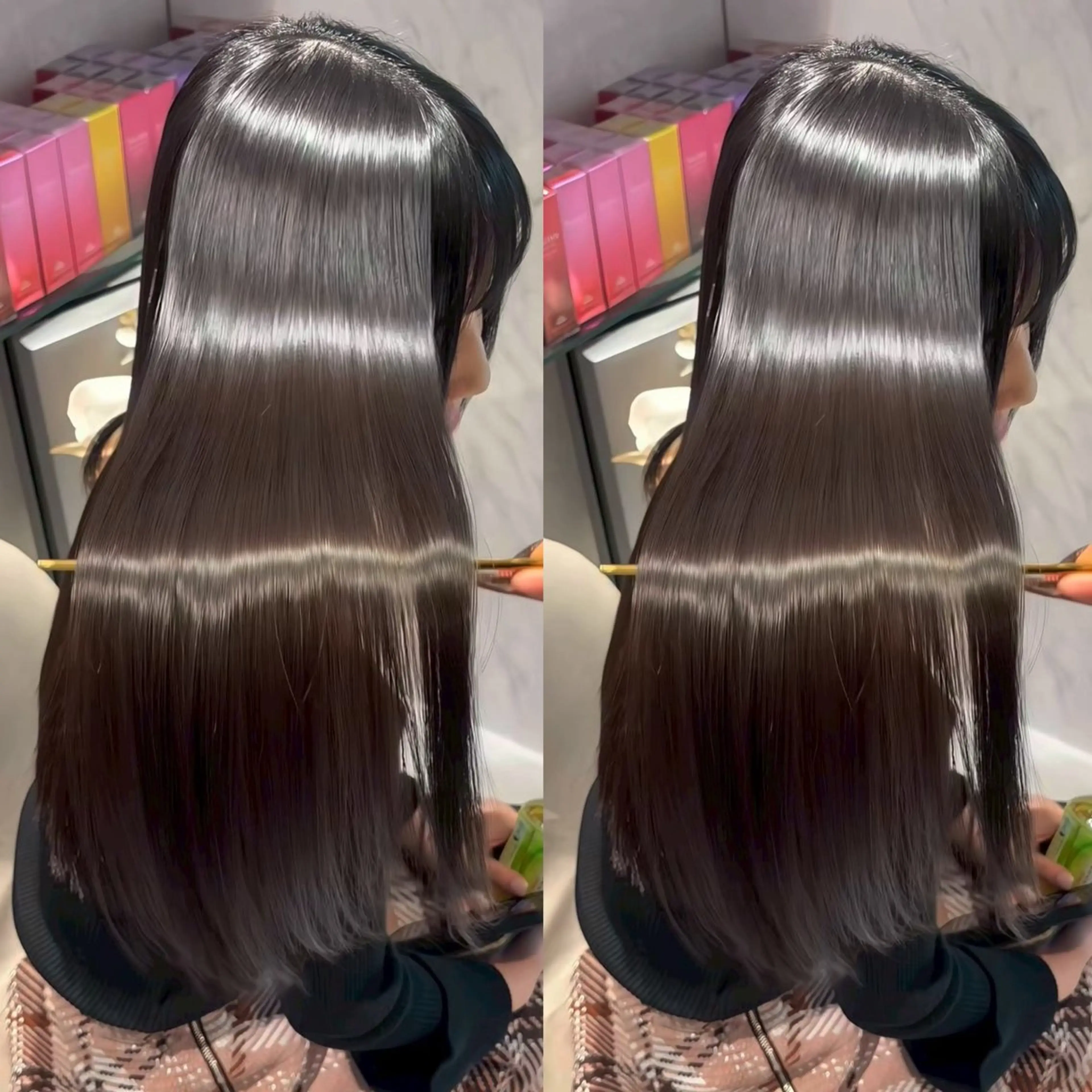 ロング カラー カット ヘアカラー 縮毛矯正 トリートメント 新宿/髪質改善/ 縮毛矯正/suuのヘアスタイル