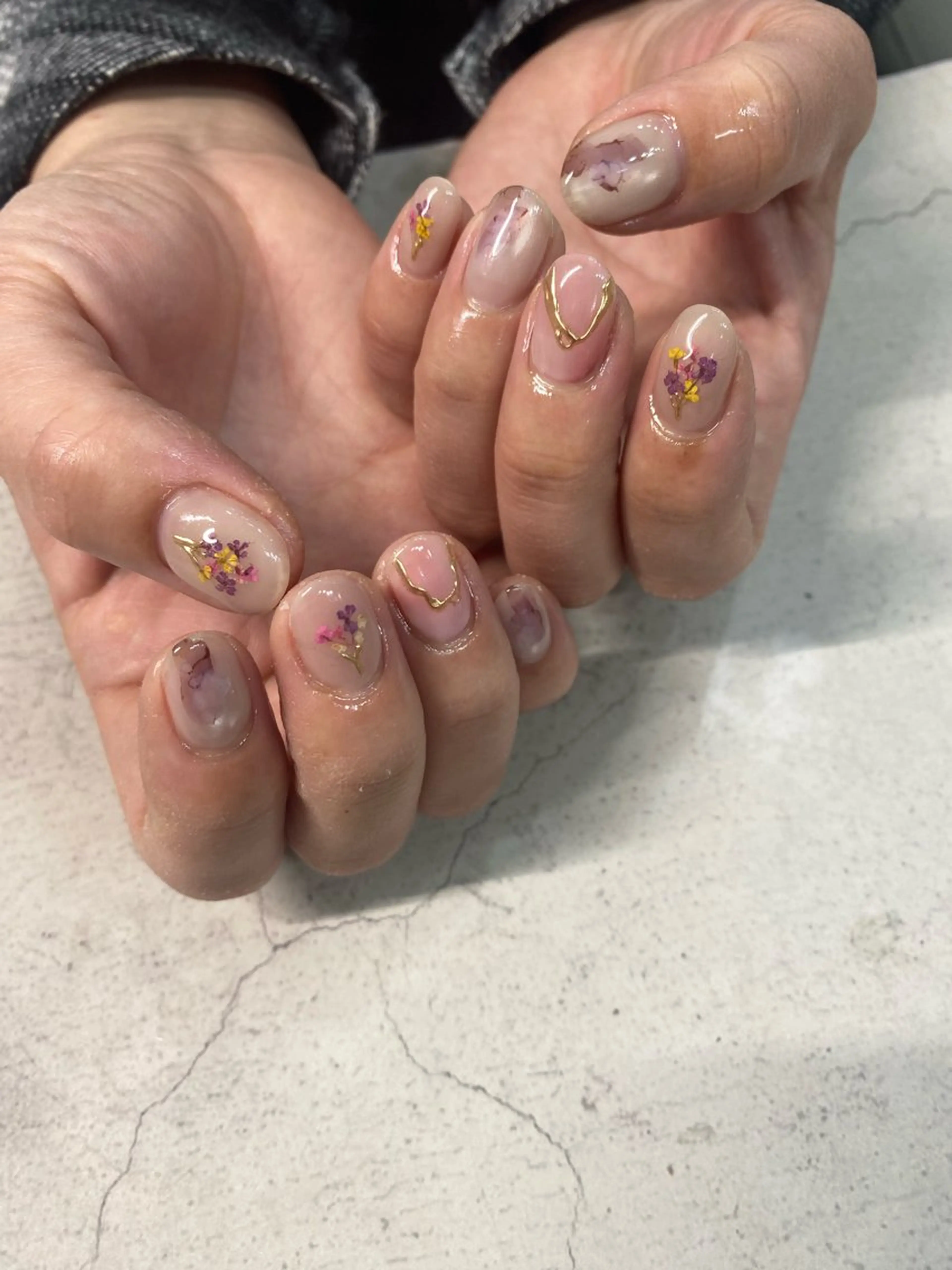 ネイル マグネットネイル ピンク ハンドネイル kawaguchi yukiのネイルデザイン