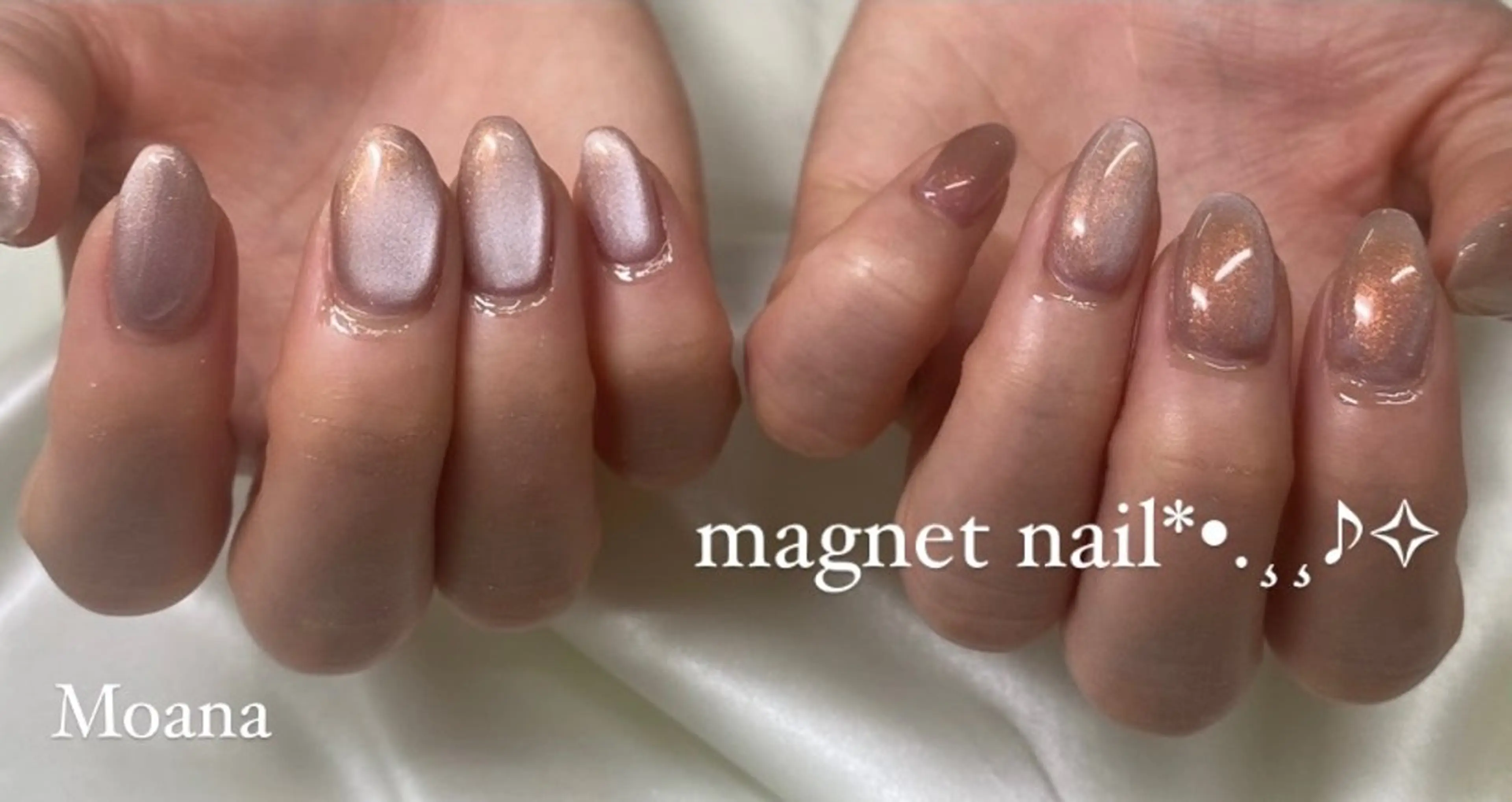ネイル マグネットネイル ハンドネイル Moana manamiのネイルデザイン