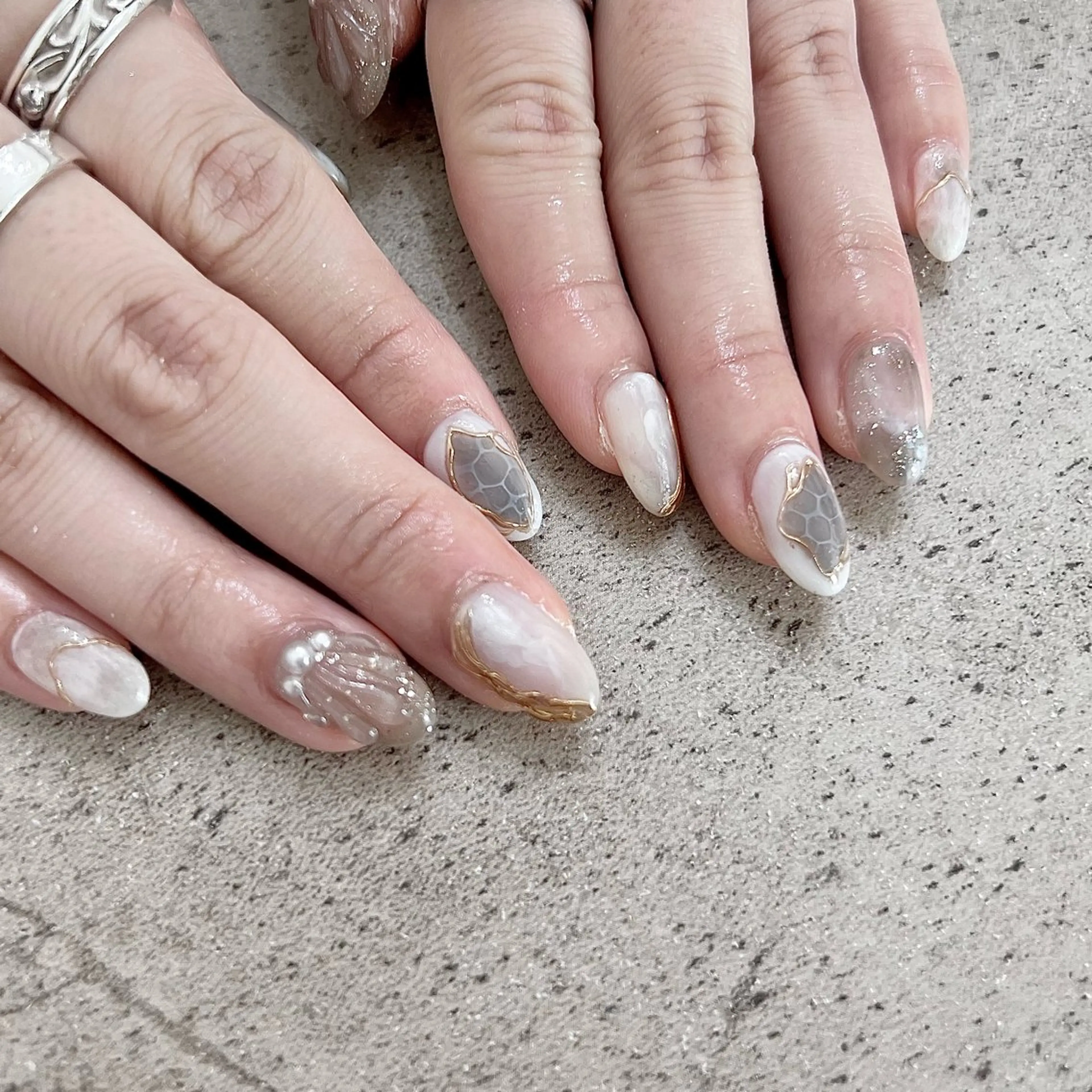 ネイル アートネイル 持ち込み Maison Calin manaのネイルデザイン