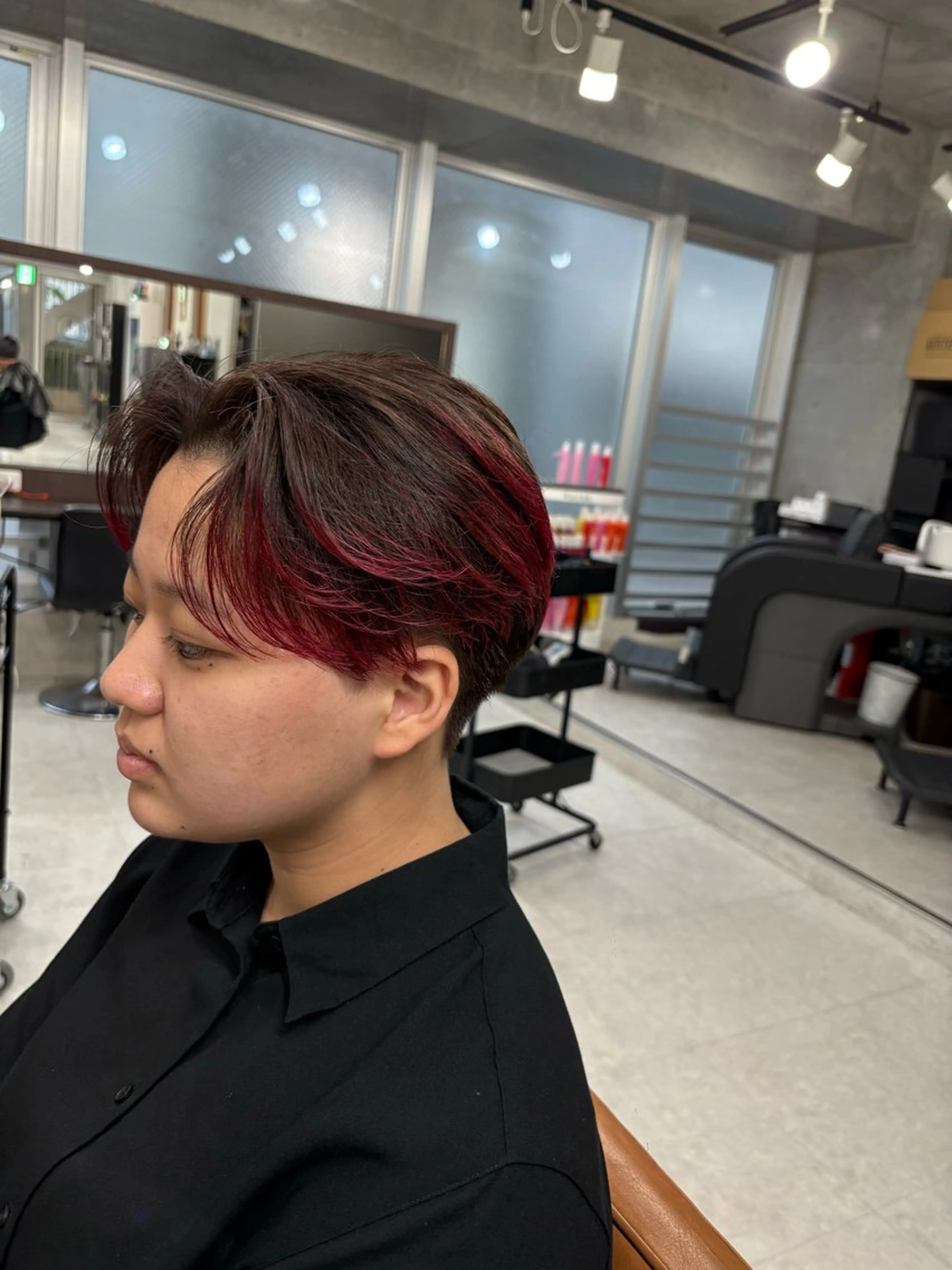 ショート カラー メンズ メンズパーマ特化 園田　楓莉のヘアスタイル