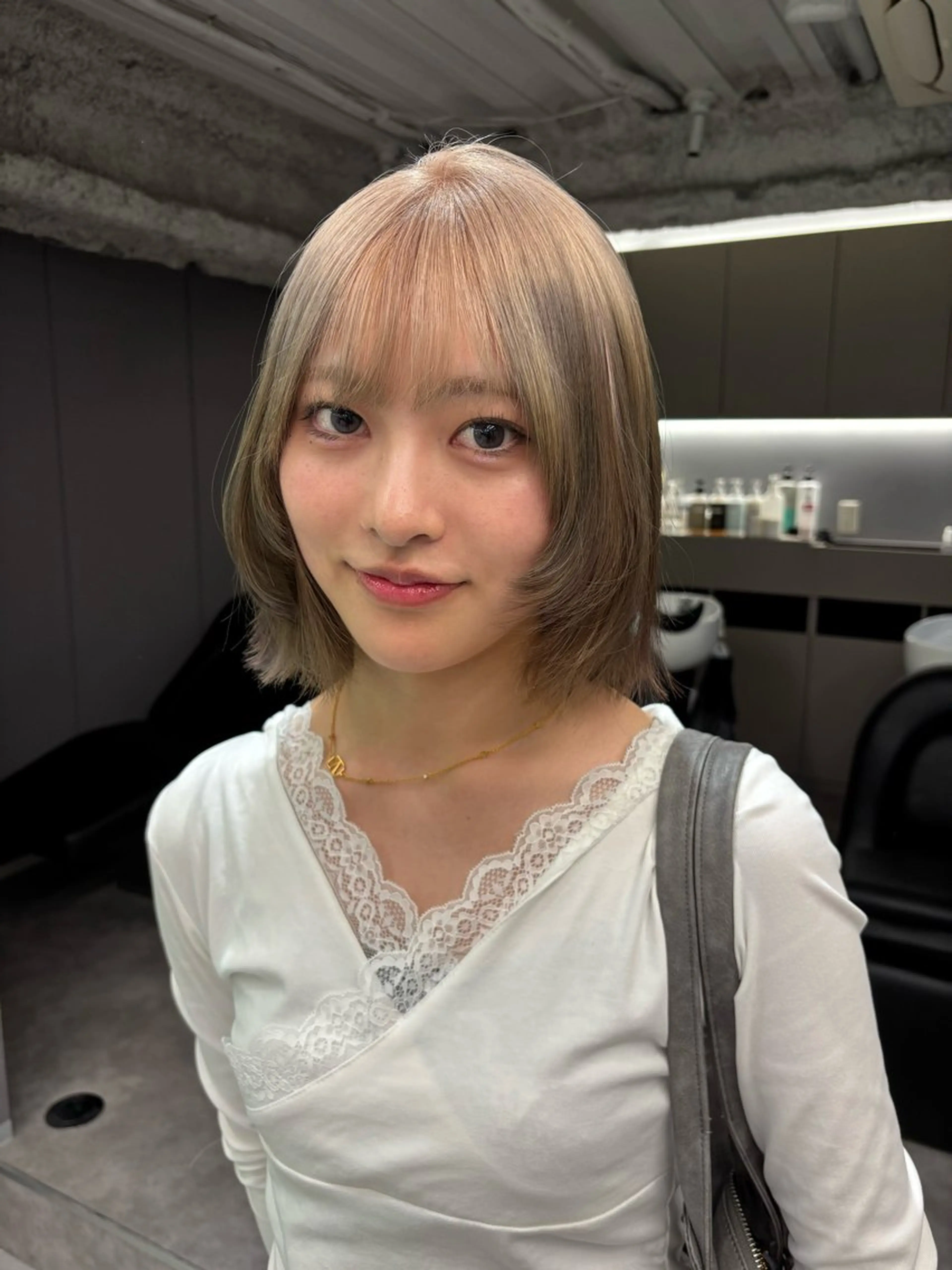 ミディアム ヘアカラー 名古屋／デザイン／ ブリーチ/松井亮磨のヘアスタイル